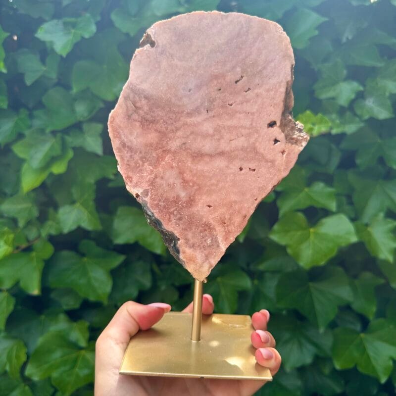 "Cotton Candy" Pink Amethyst on stand