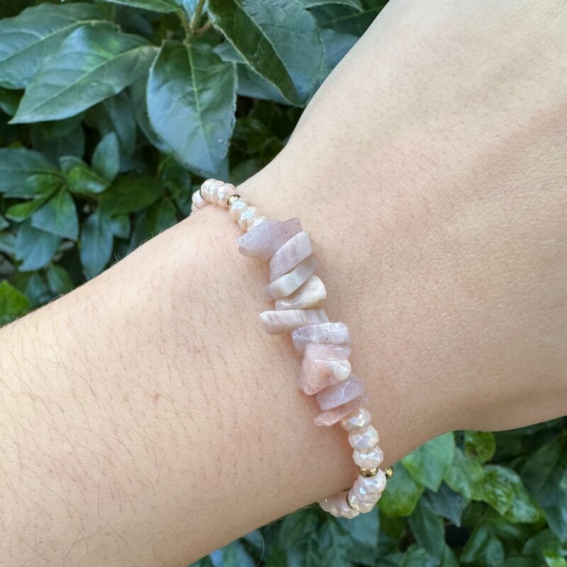 Peach Moonstone Bracelet