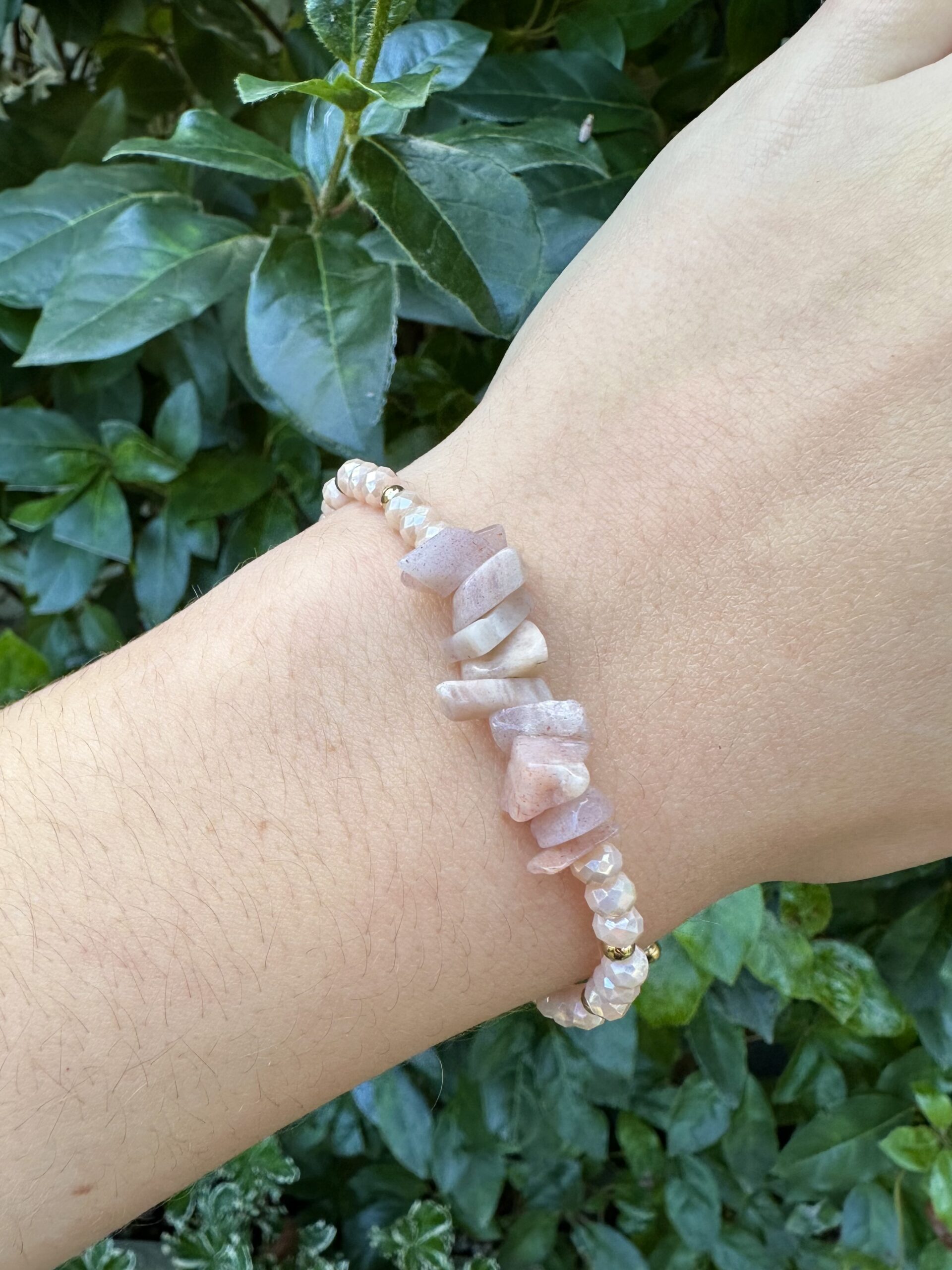 Peach Moonstone Bracelet