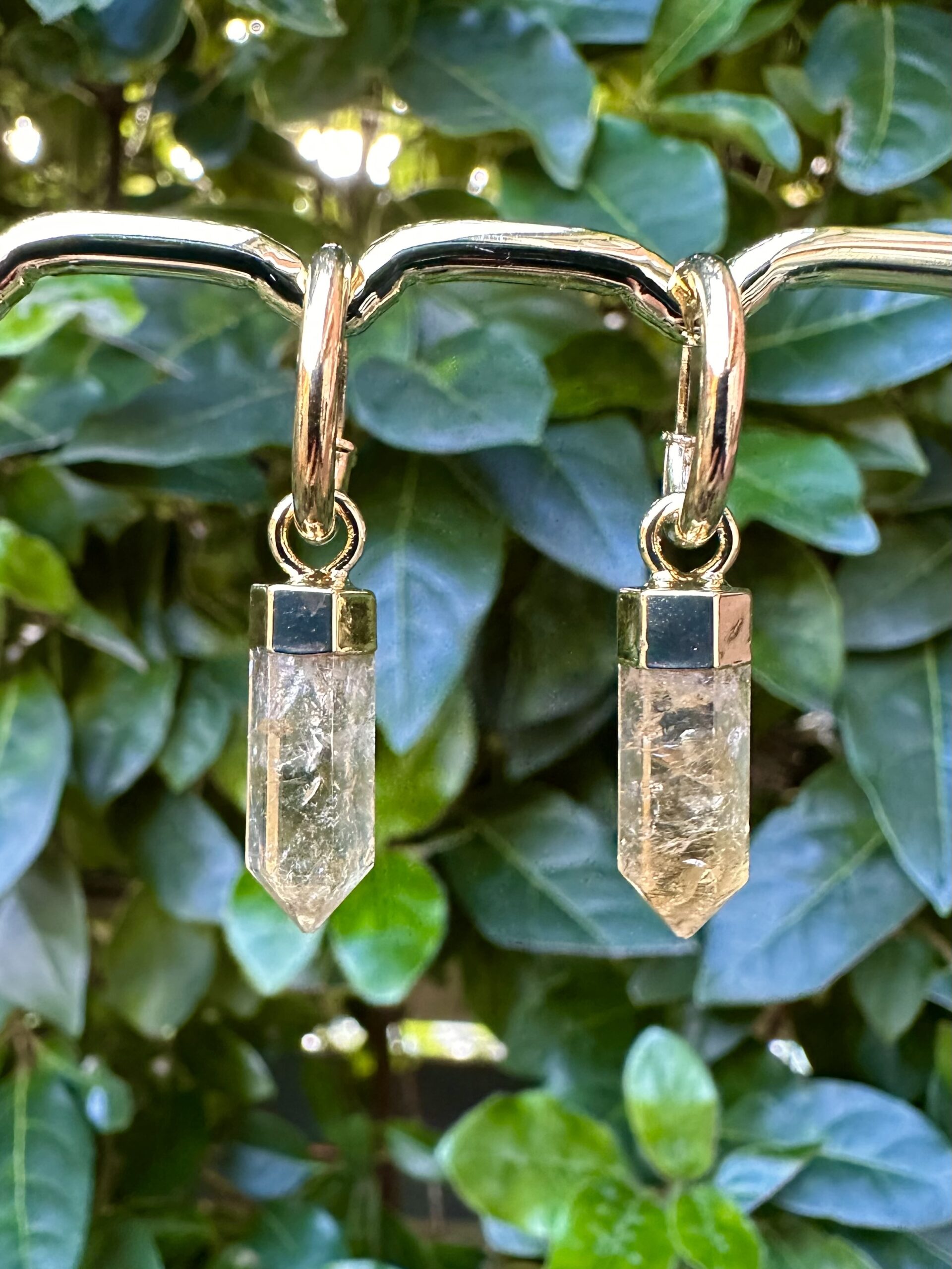 Citrine Earrings -18k Gold Vermeil - Image 2
