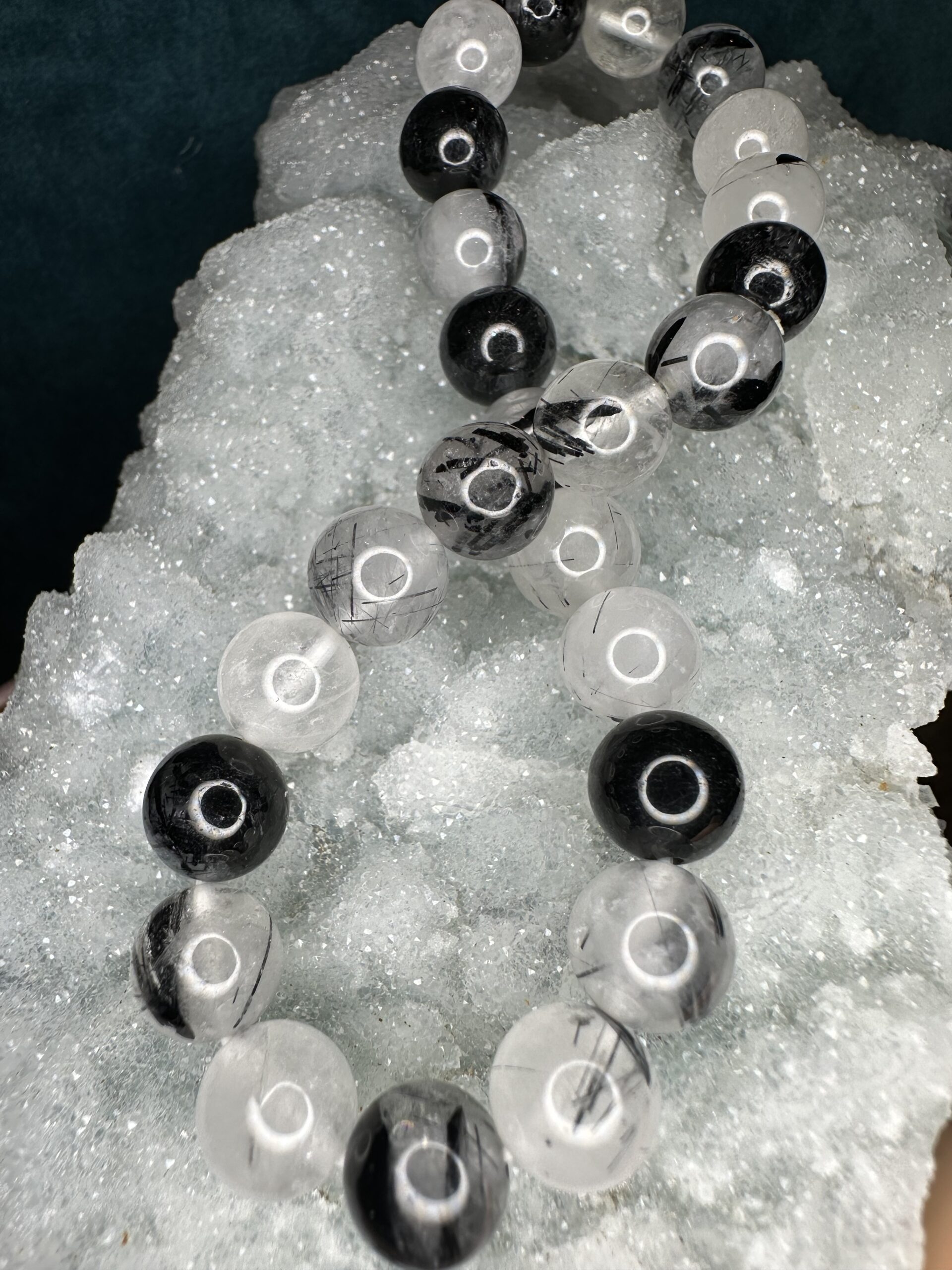 Tourmaline in quartz bracelet
