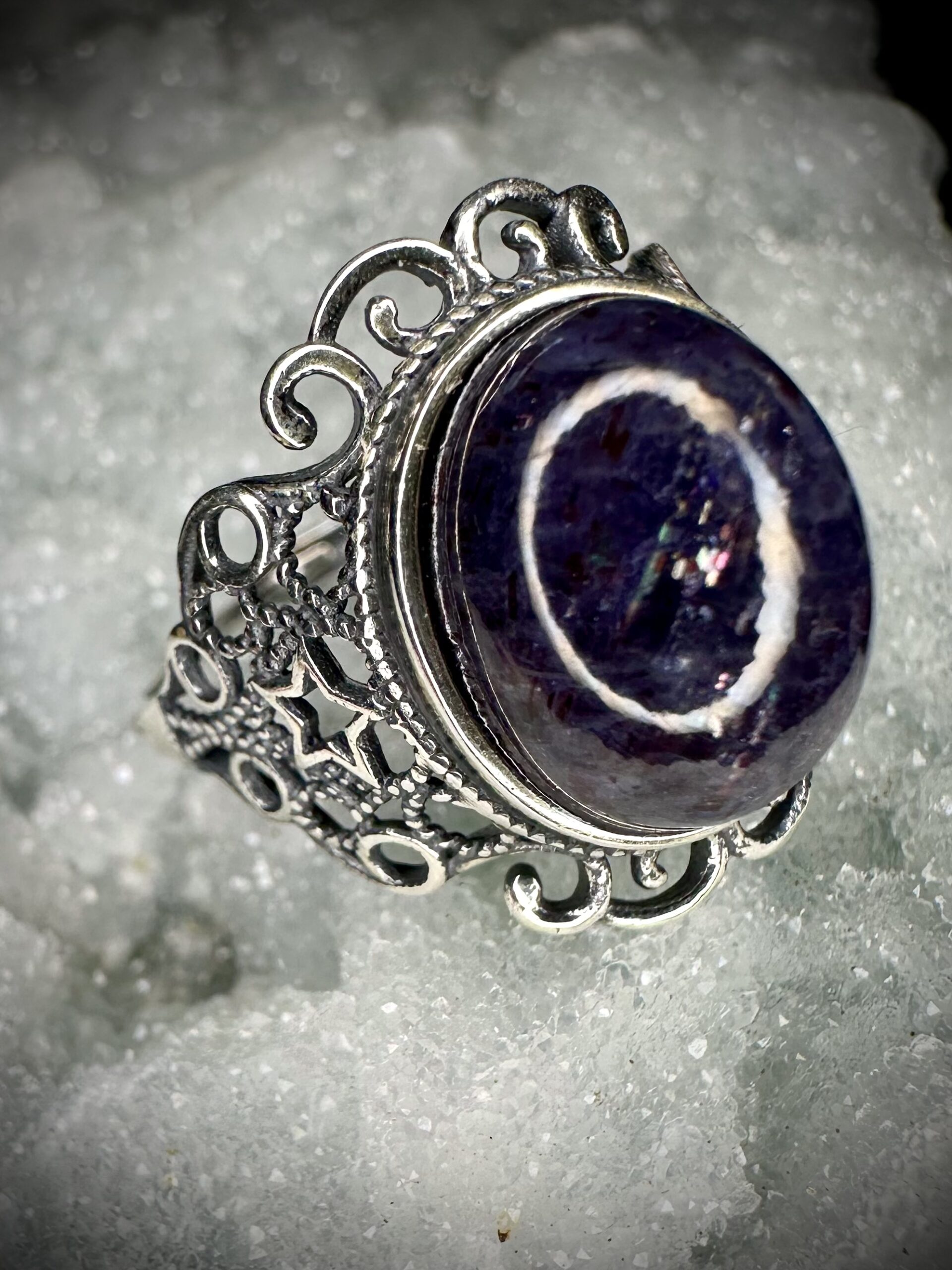RARE Iolite x Sunstone Ring 14 - Image 4