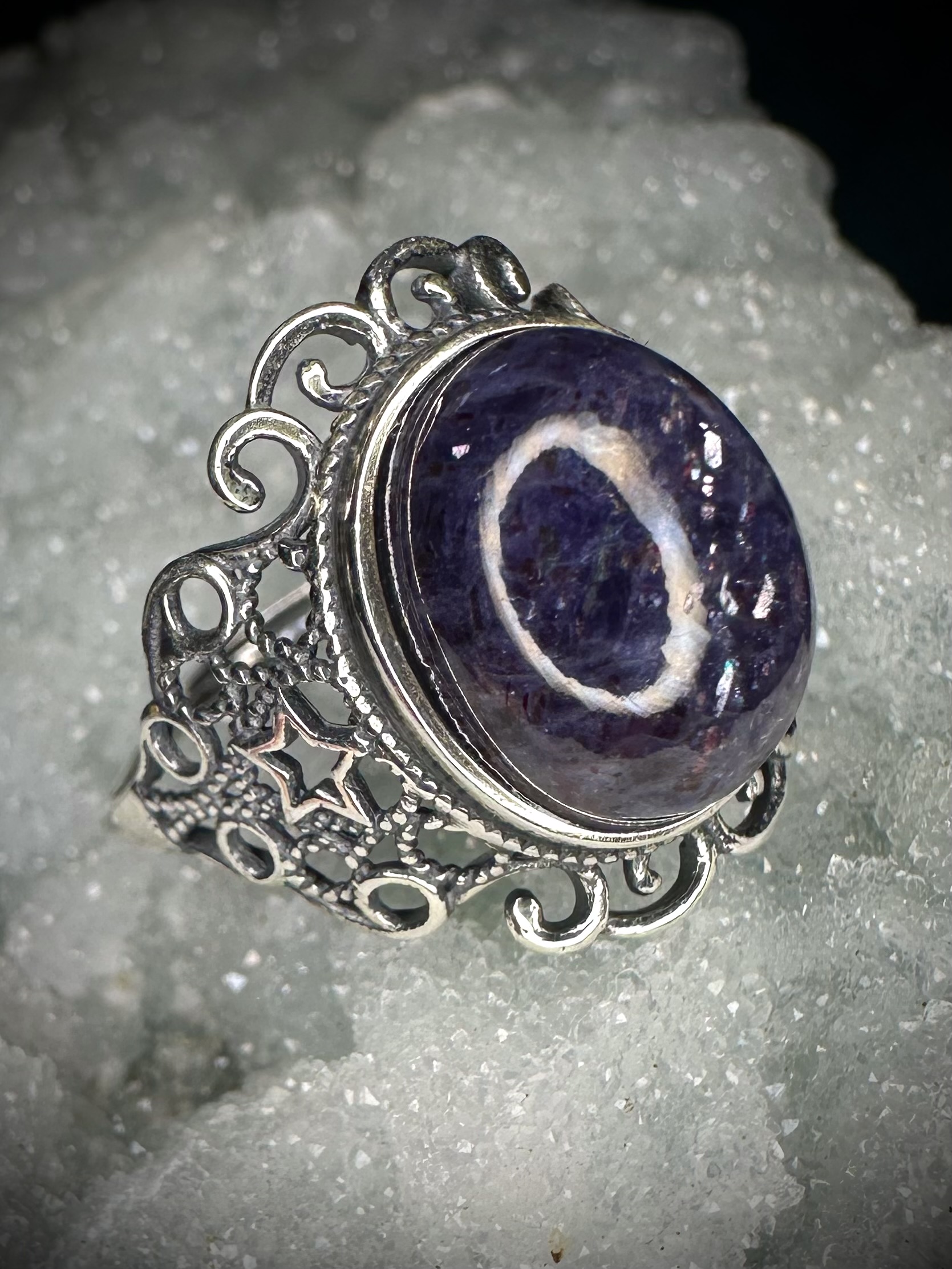 RARE Iolite x Sunstone Ring 14 - Image 2