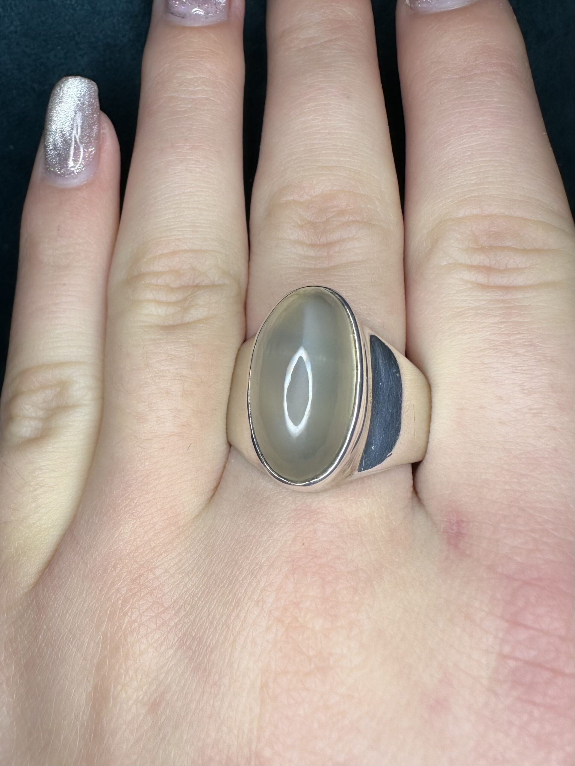 Statement Silver Moonstone Ring STARBORN - Image 4