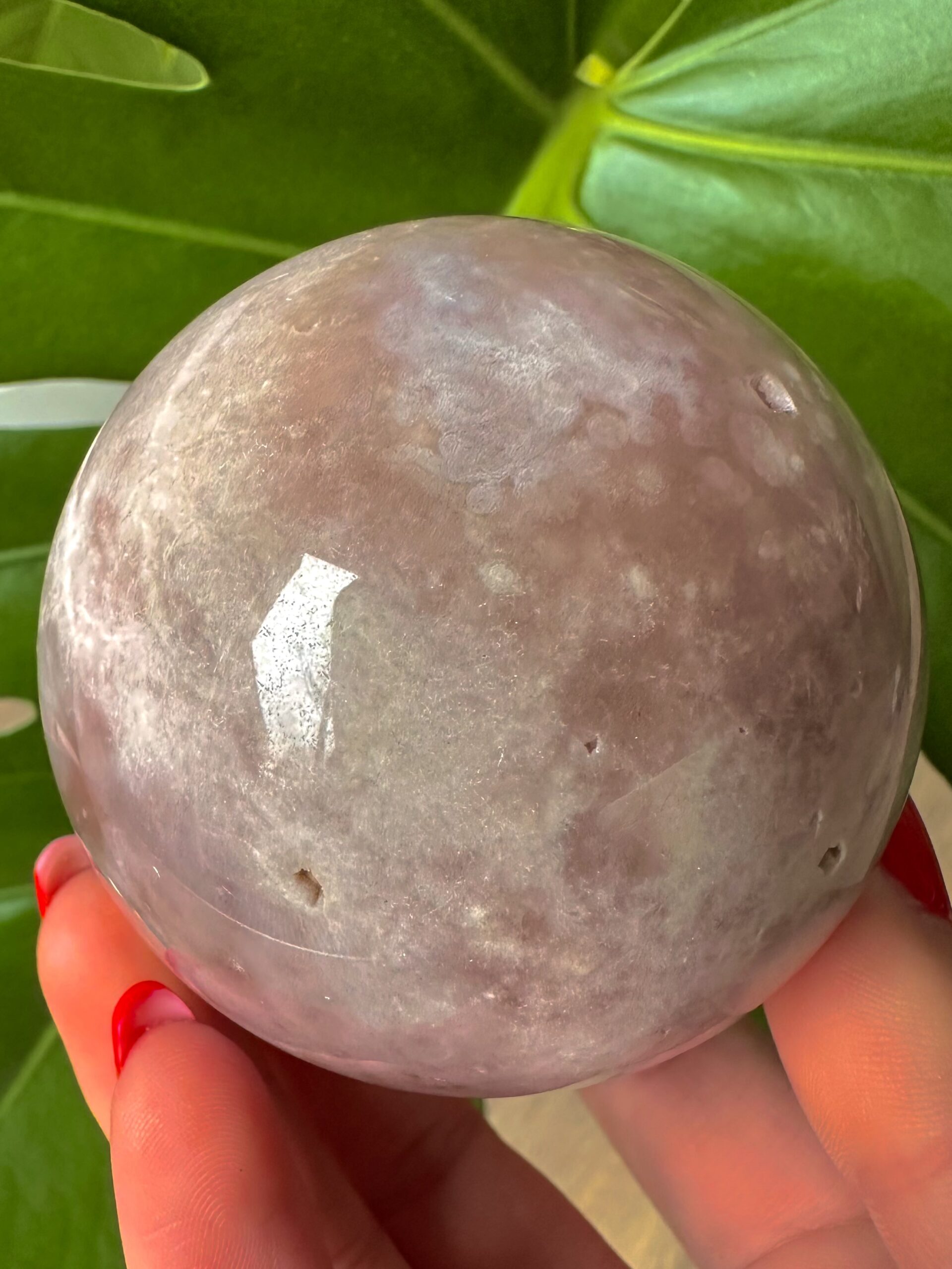 "BubbleGum" Pink Amethyst Sphere - Image 5