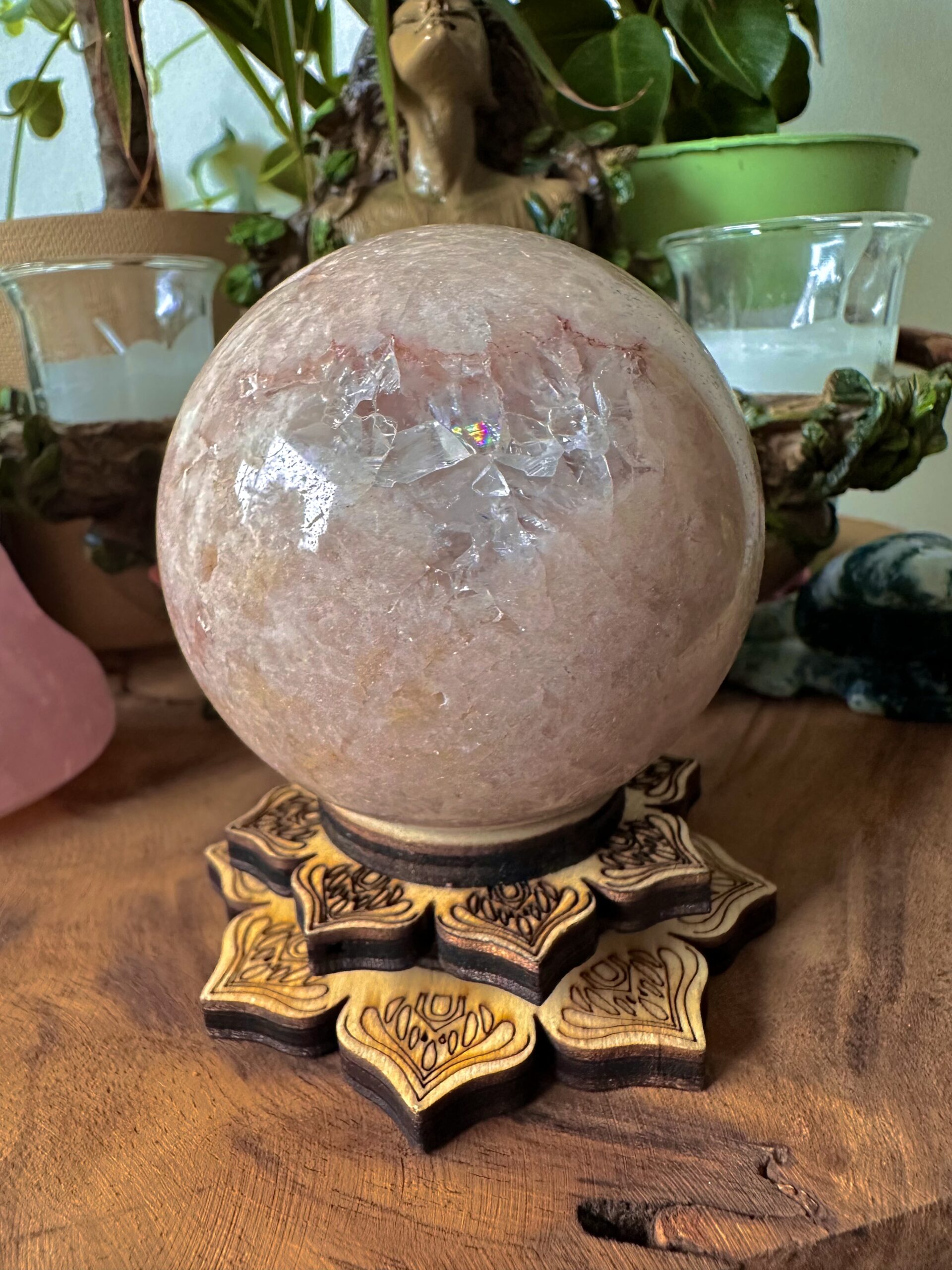"Aphrodite" Pink Amethyst Sphere