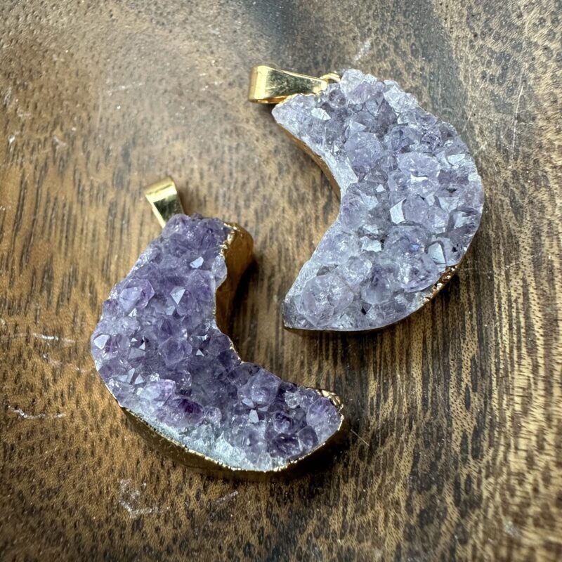Amethyst Moon Cluster Pendant