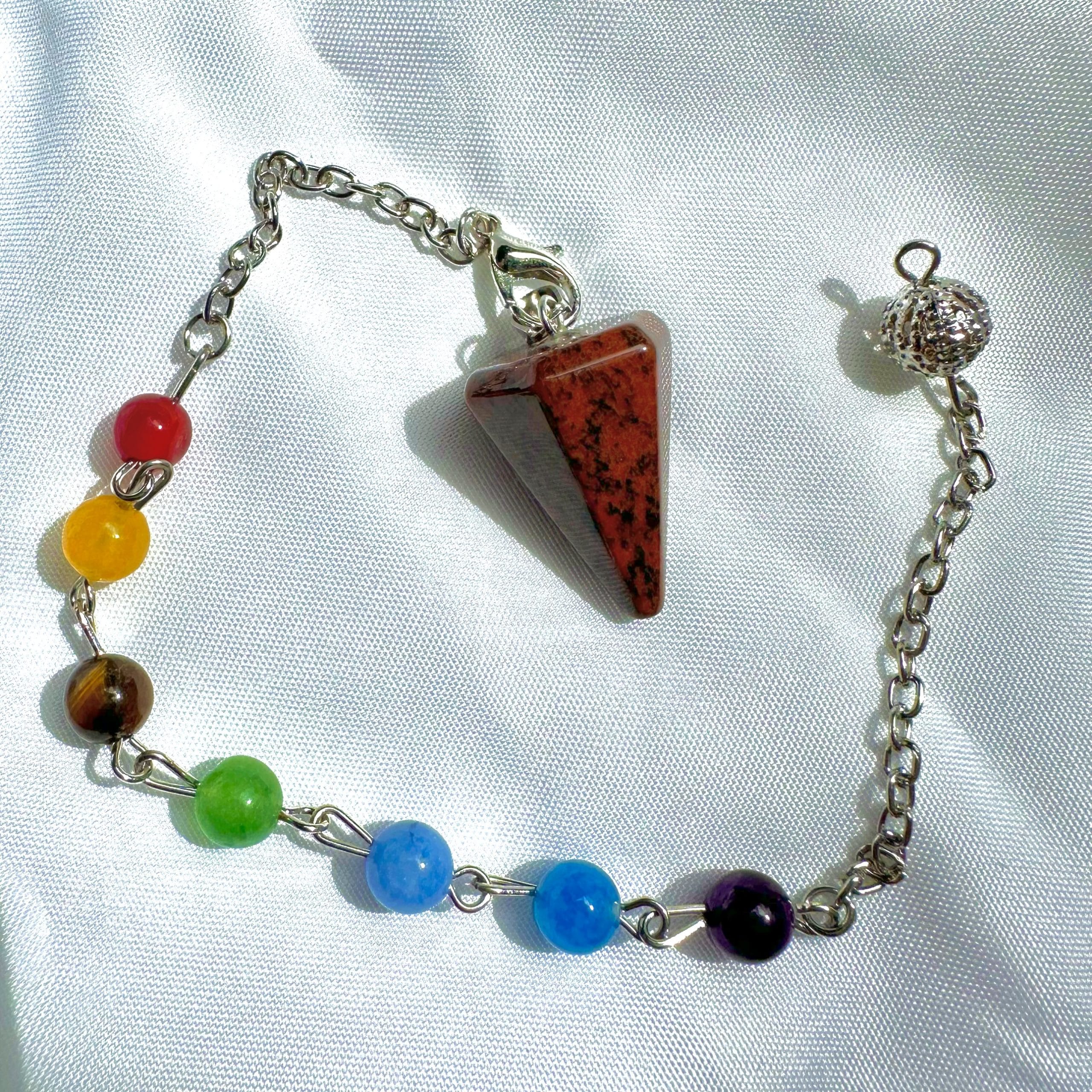 Mahogany Obsidian Chakra Pendulum