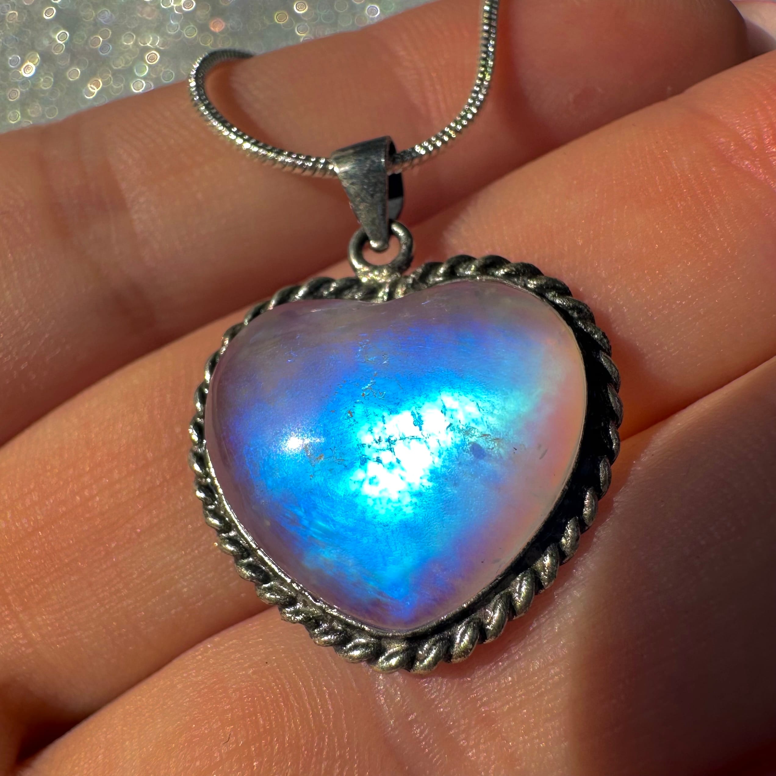 Divine Heart Moonstone Necklace
