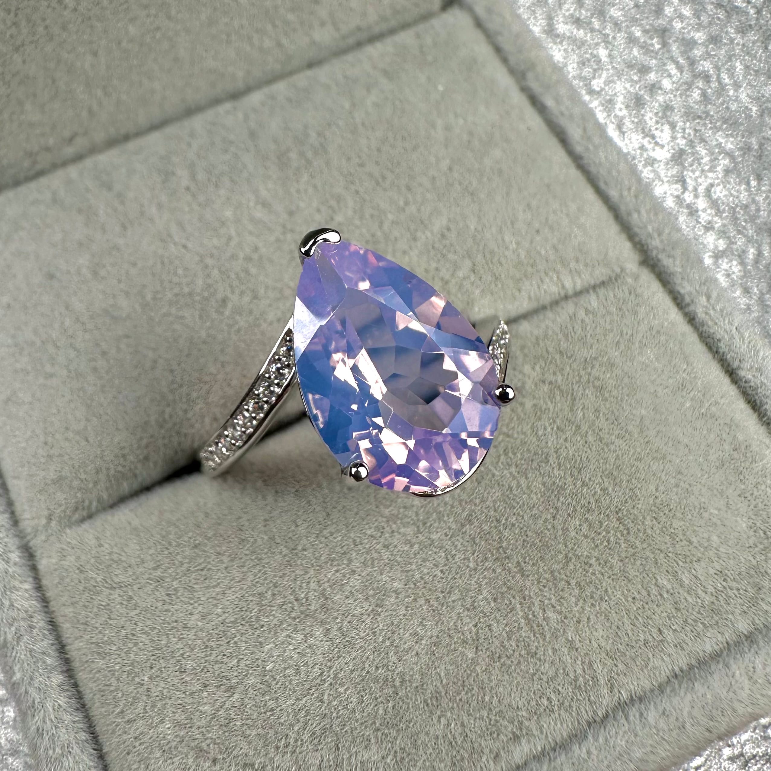 Luxe XL Lavender Moon Gem Ring - Image 4