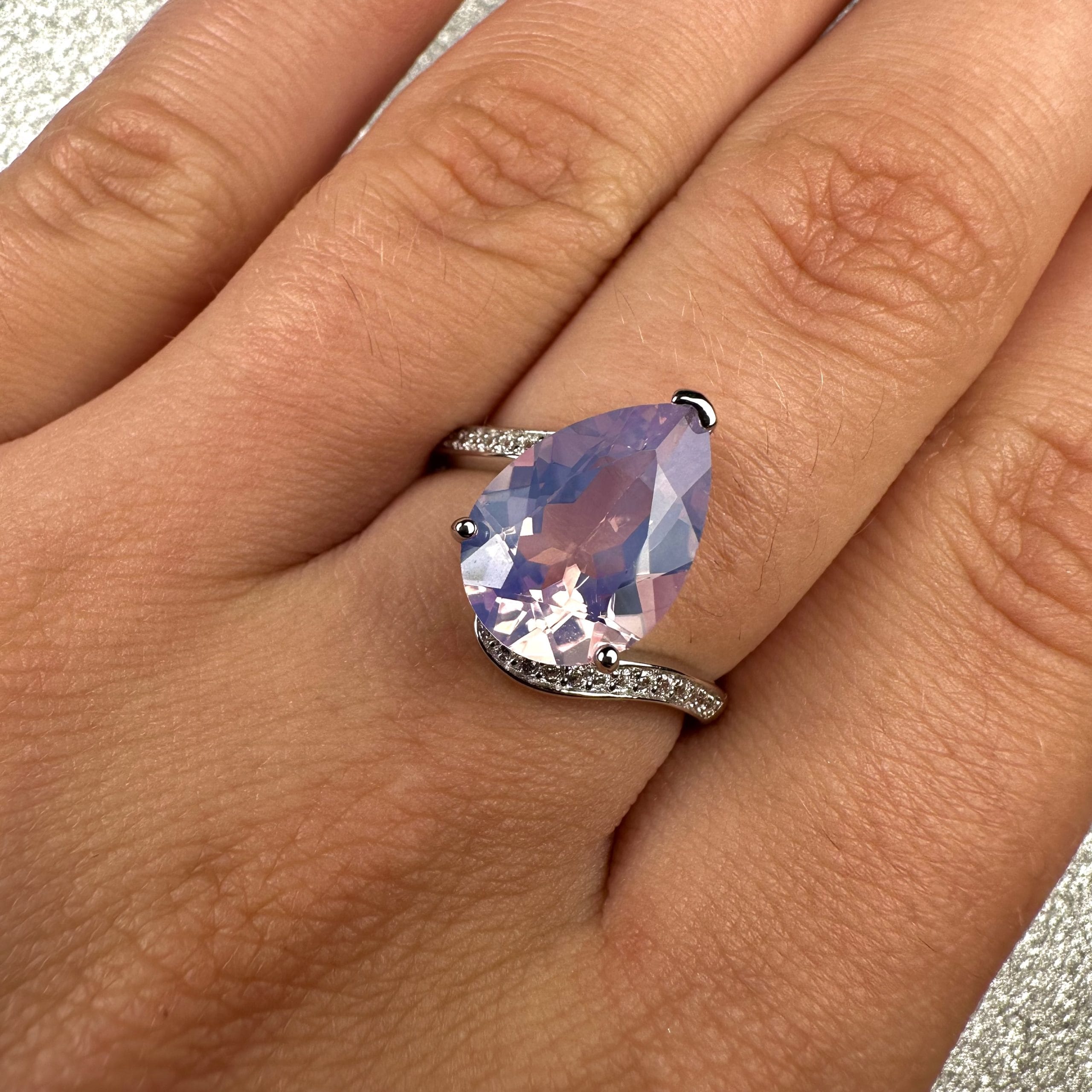 Luxe XL Lavender Moon Gem Ring - Image 6