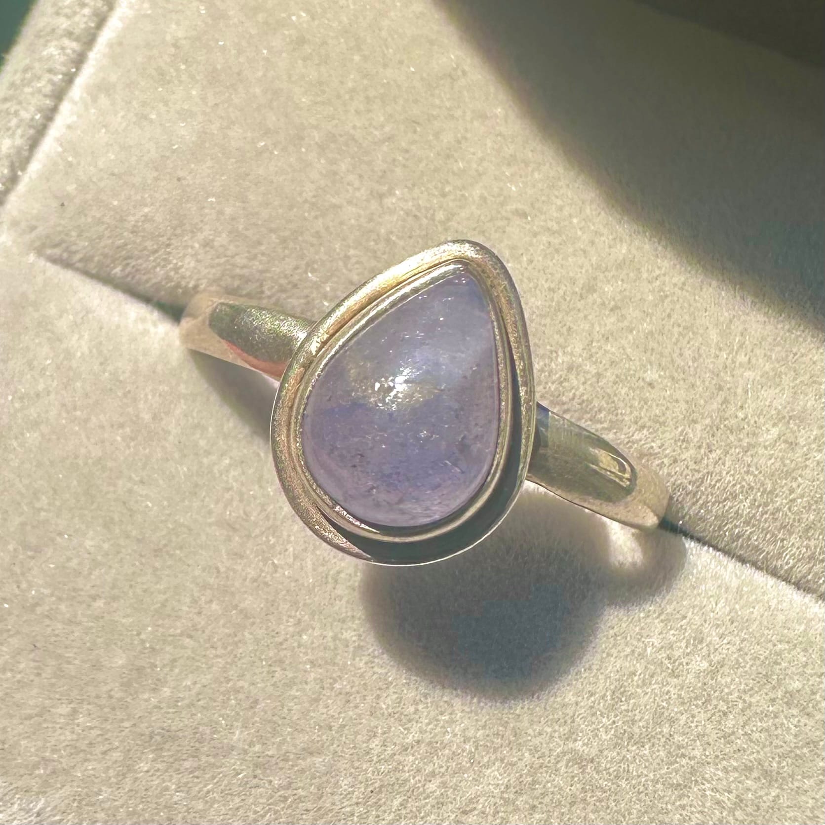 Tanzanite Teardrop Ring
