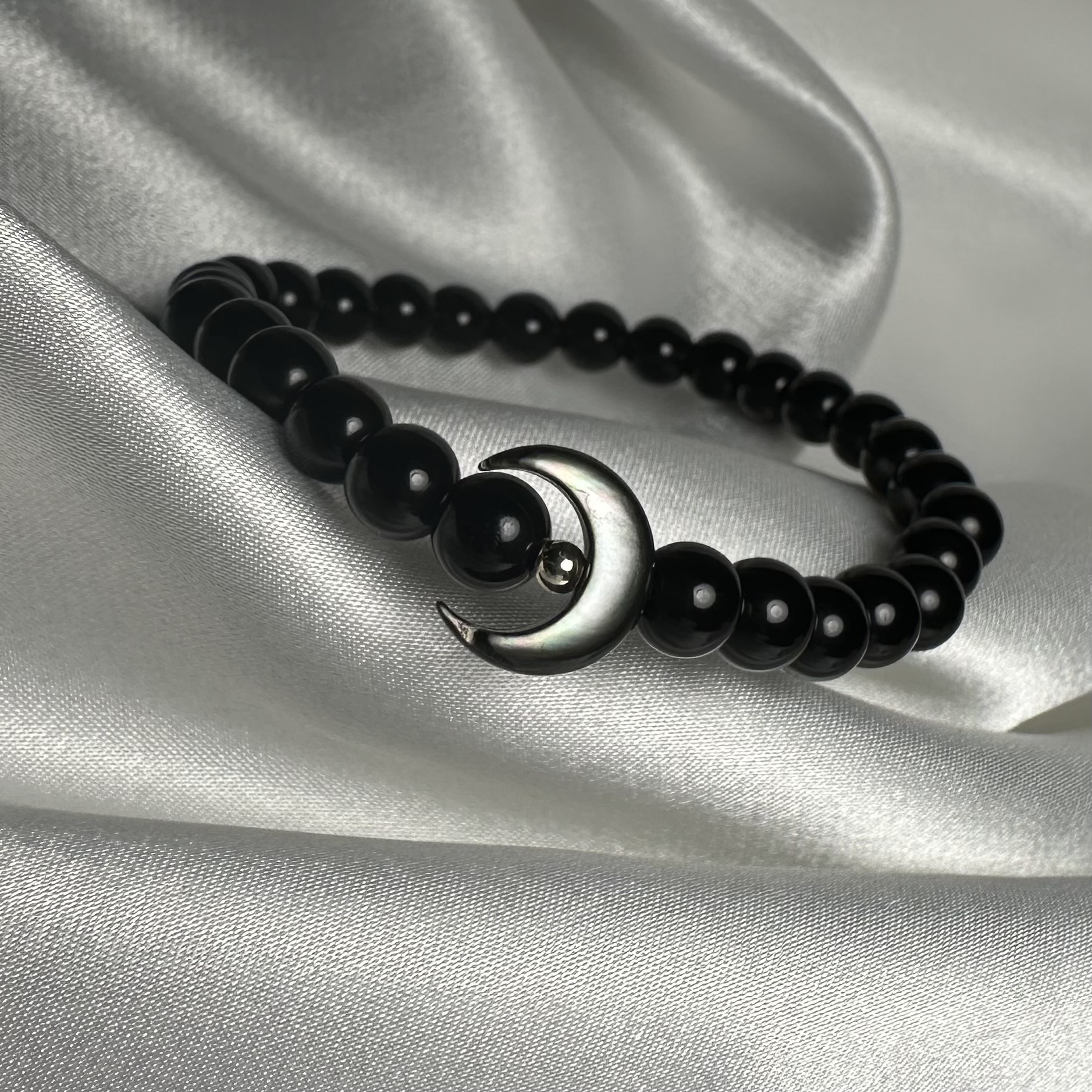 🖤 Reiki Charged Obsidian Bracelet "Dark Moon" 🖤 - Image 2