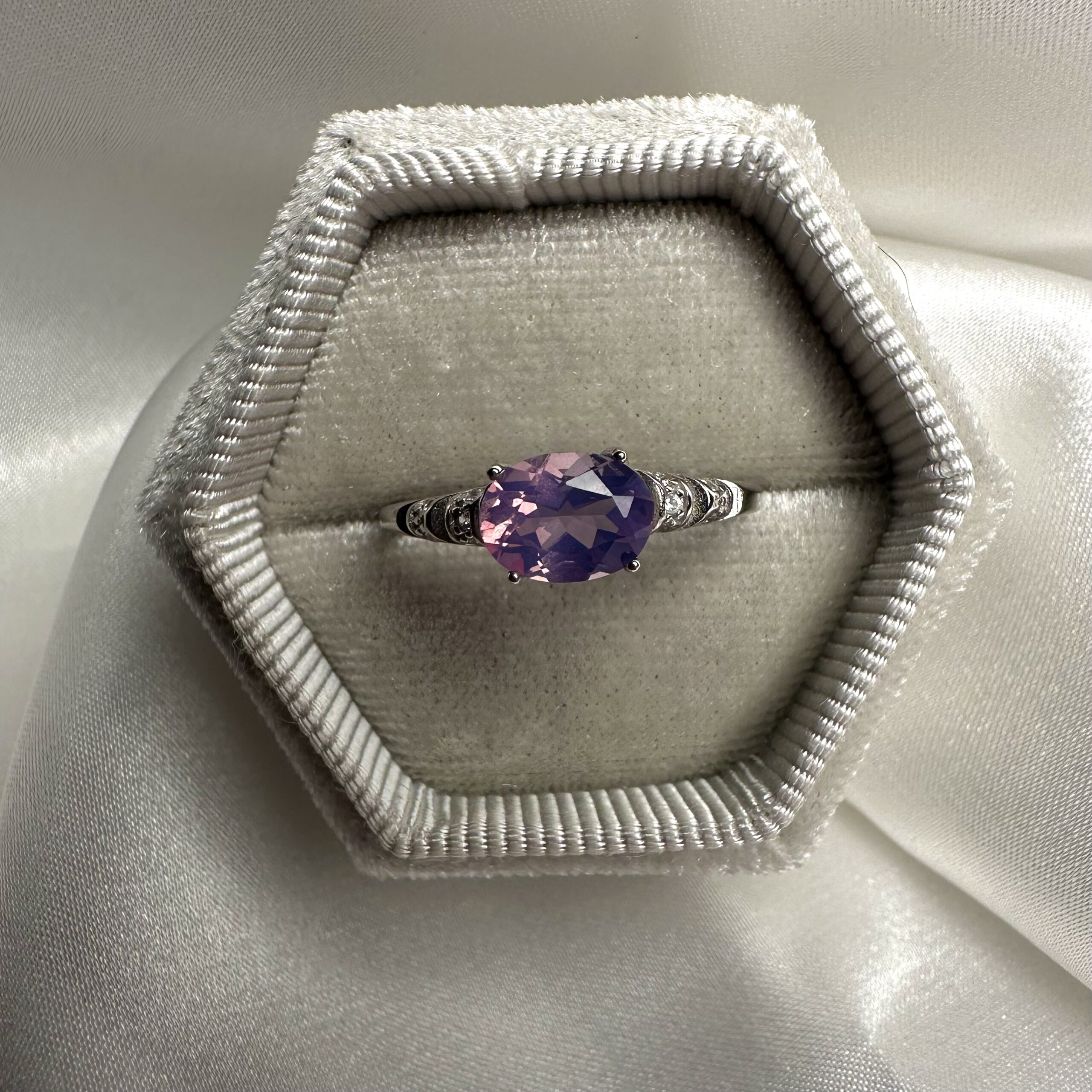 Celestia Lavender Moon Quartz Ring π - Image 2