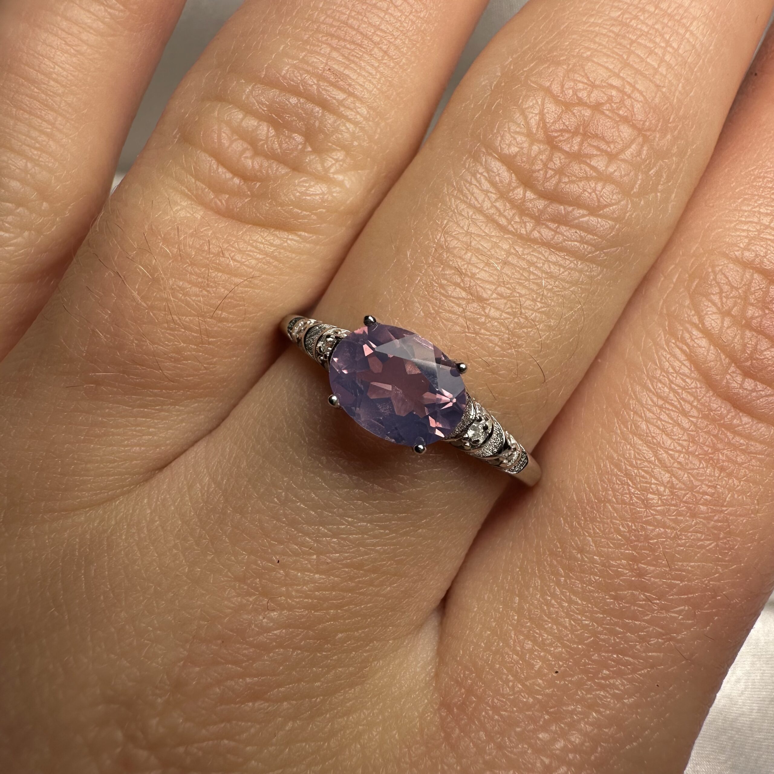 Celestia Lavender Moon Quartz Ring π - Image 4