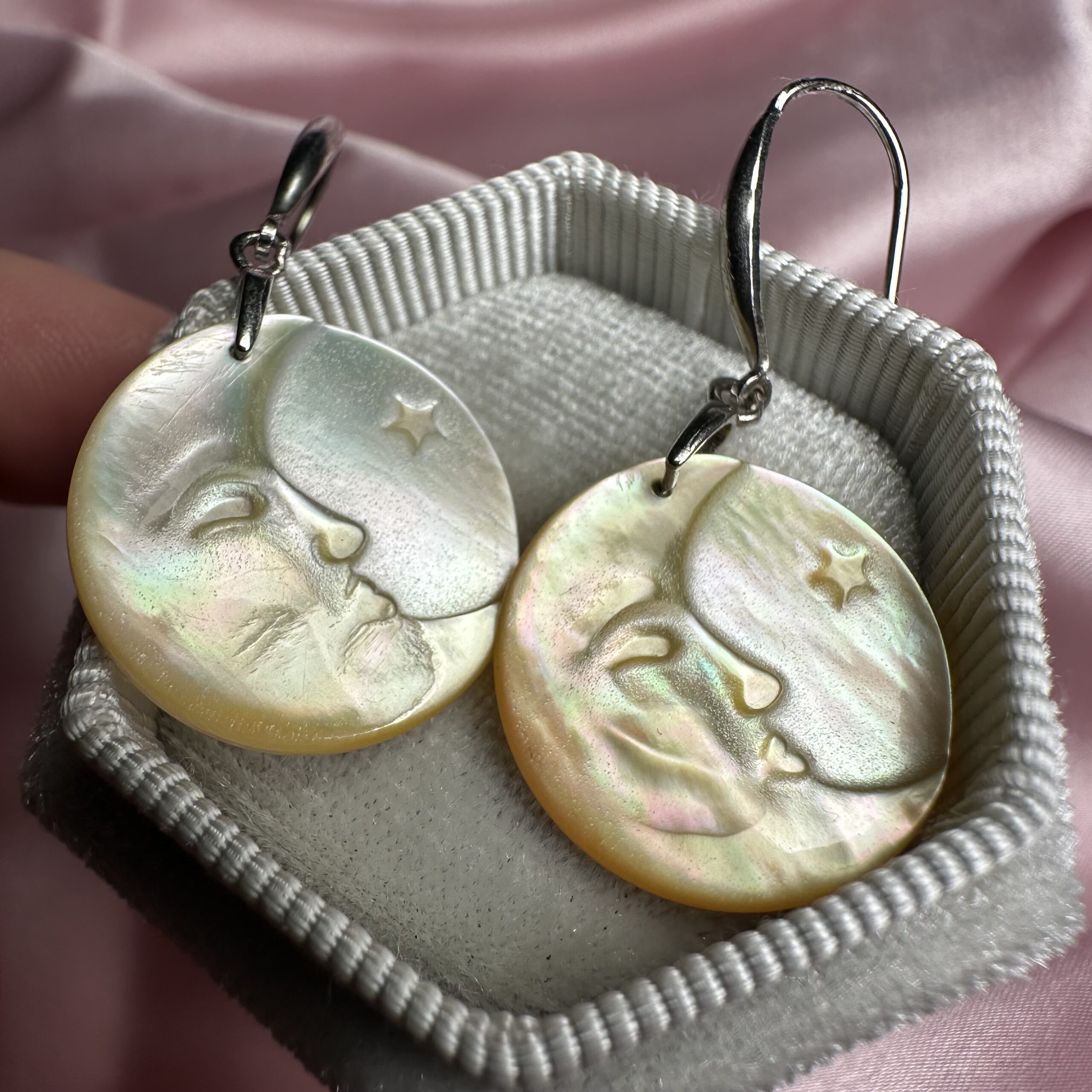Mother of Pearl Lunar Earrings - Image 2