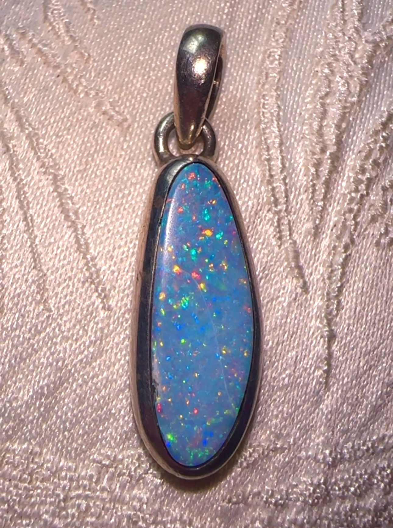 Sparkly Australian Opal Pendant