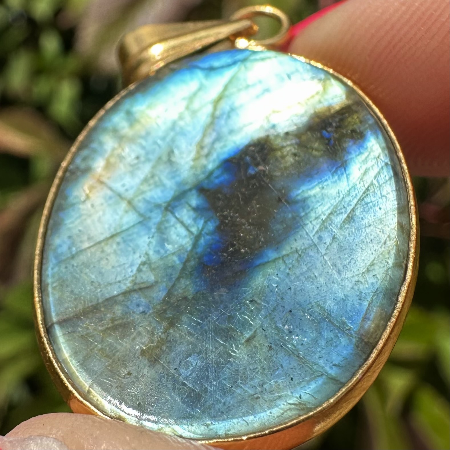 Labradorite Pendant Gold #1 - Image 2