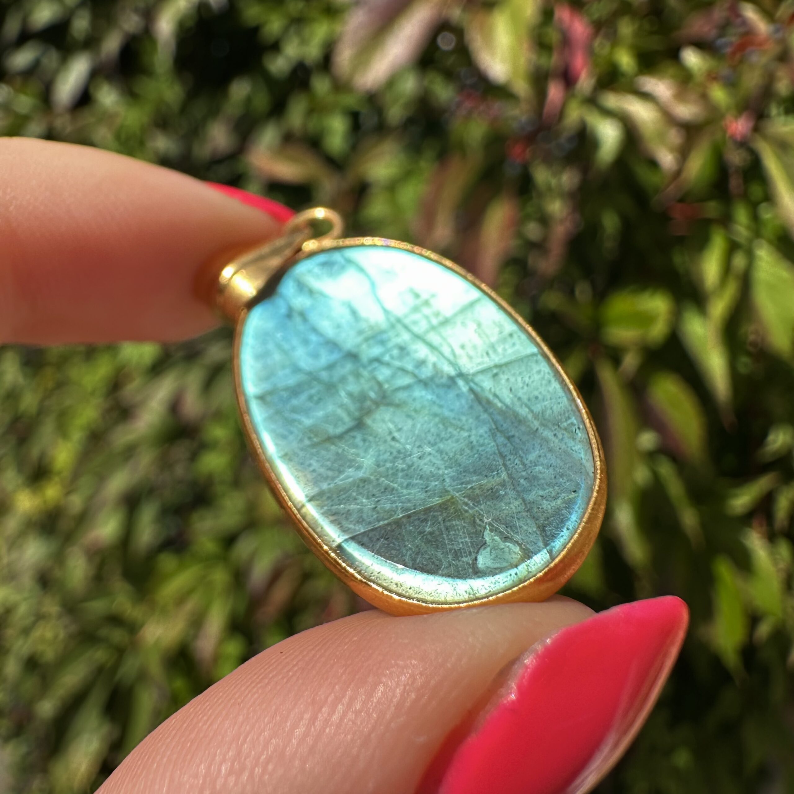 Labradorite Pendant Gold #2 - Image 3