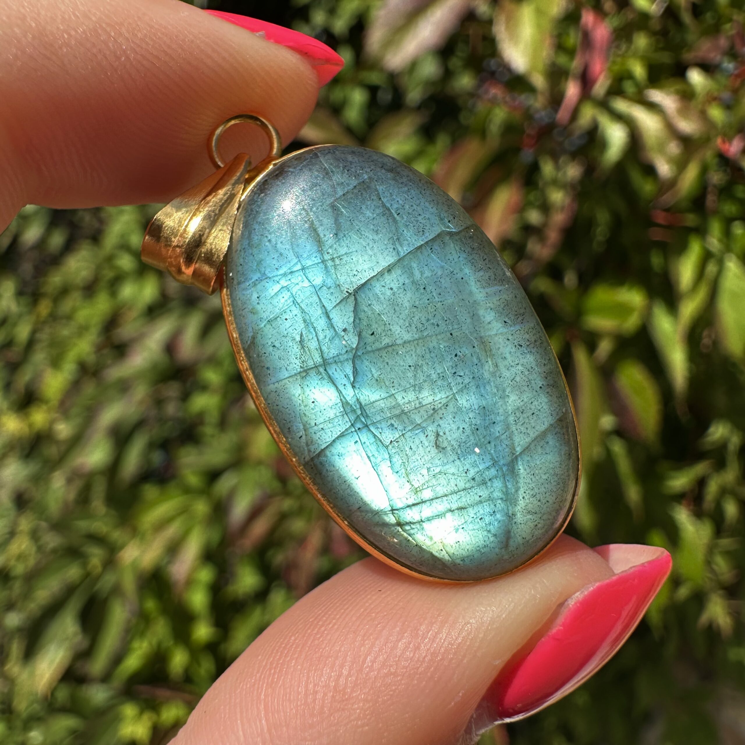 Labradorite Pendant Gold #2 - Image 2