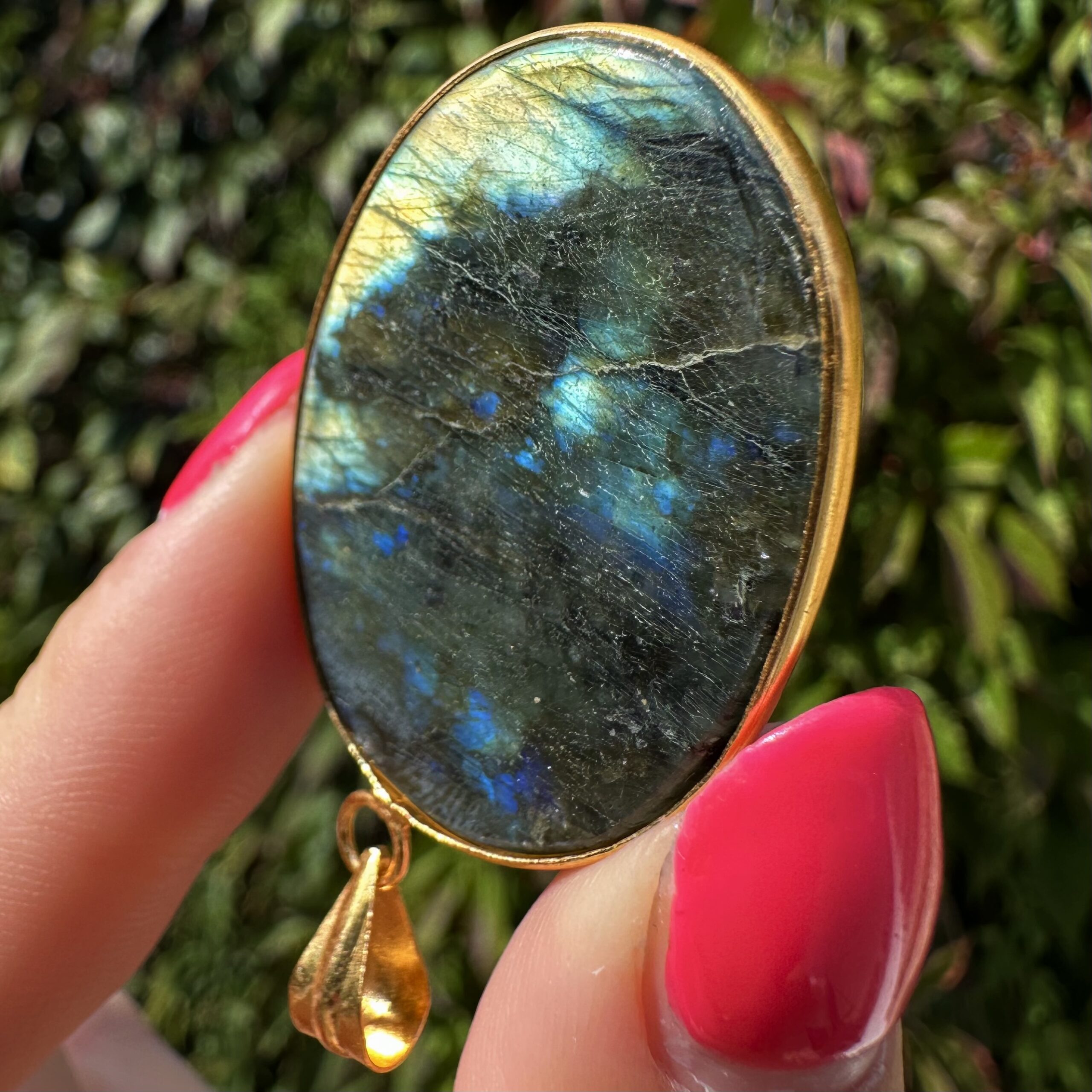 Labradorite Pendant Gold #9 - Image 3