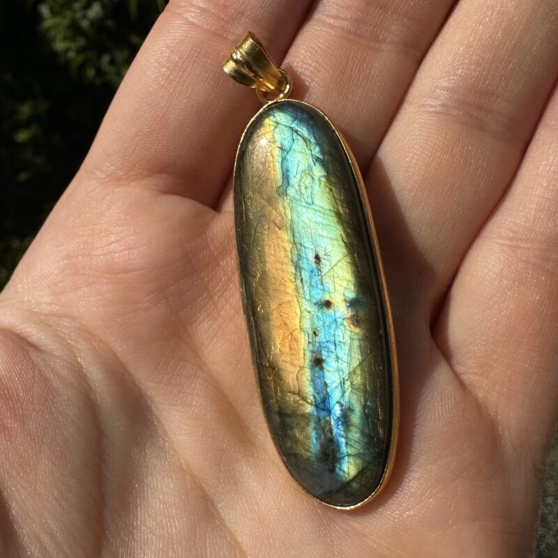 Labradorite Pendant Gold #10