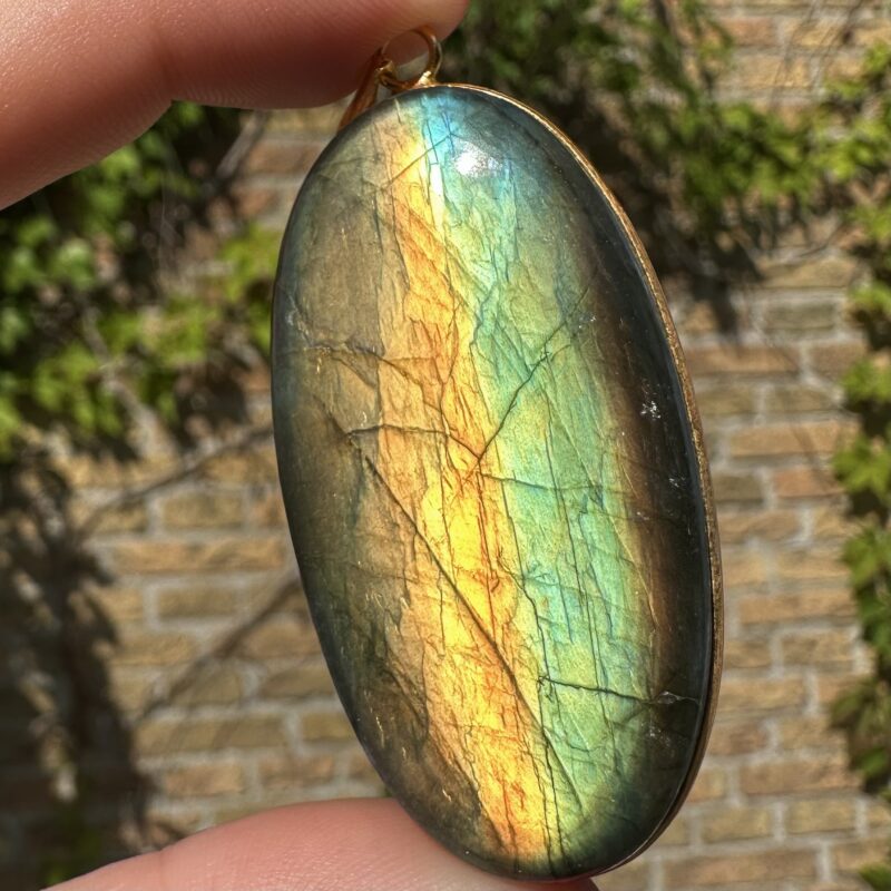 Labradorite Pendant Gold #13