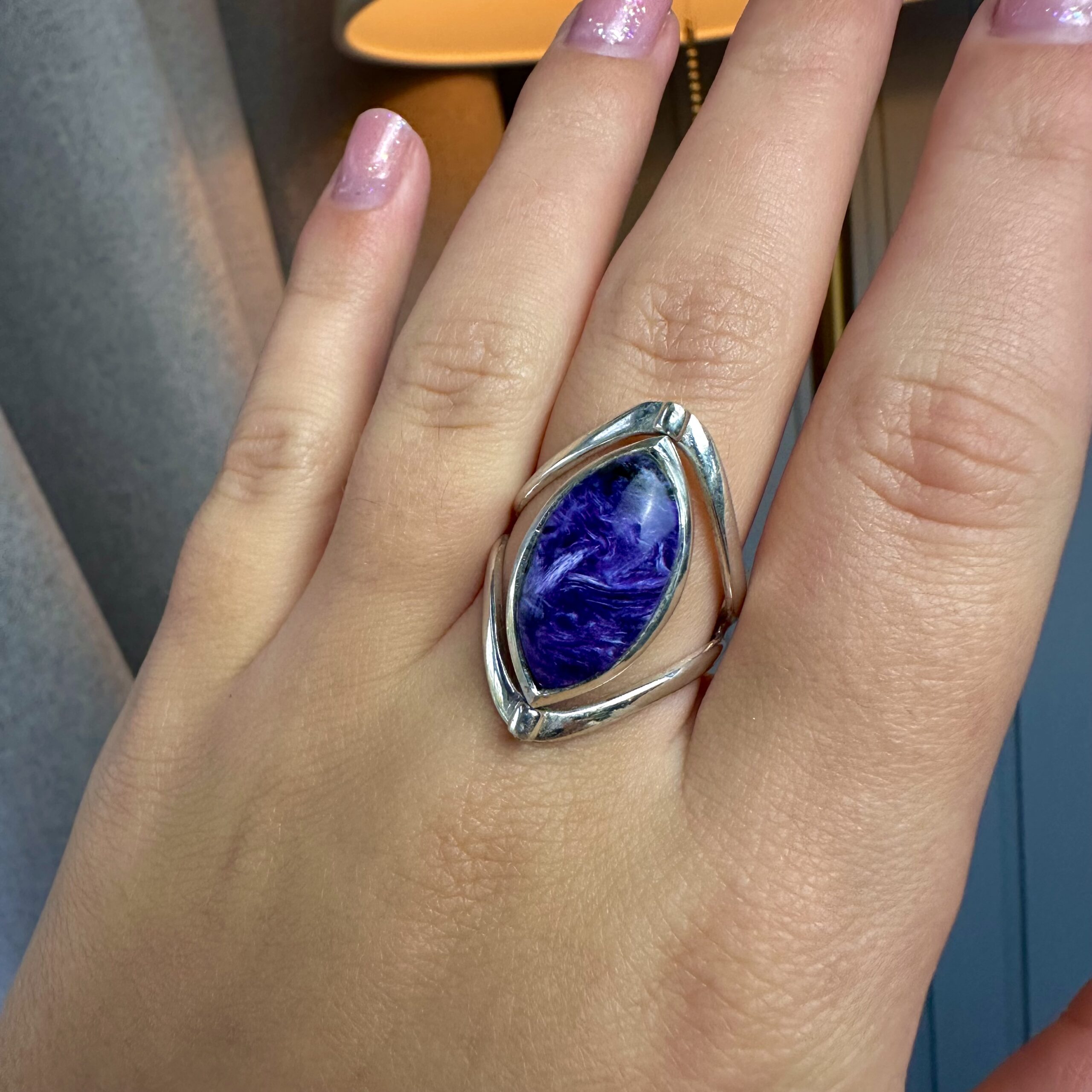 ✨2 in 1 Chaorite & Blue Lace Agate Sterling Silver Ring - Image 3