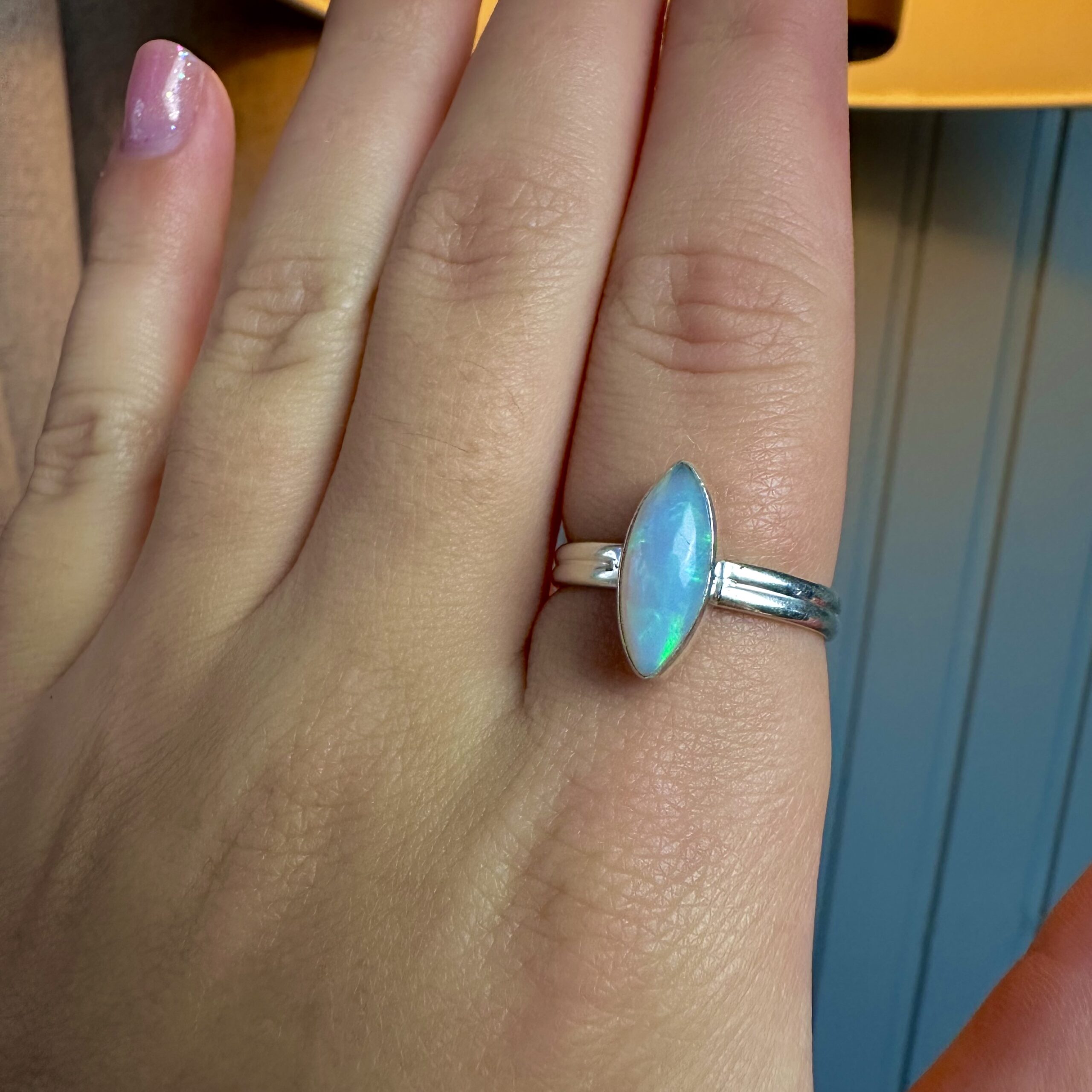 🌈 Ethiopian Opal Sterling Silver Ring - Image 2