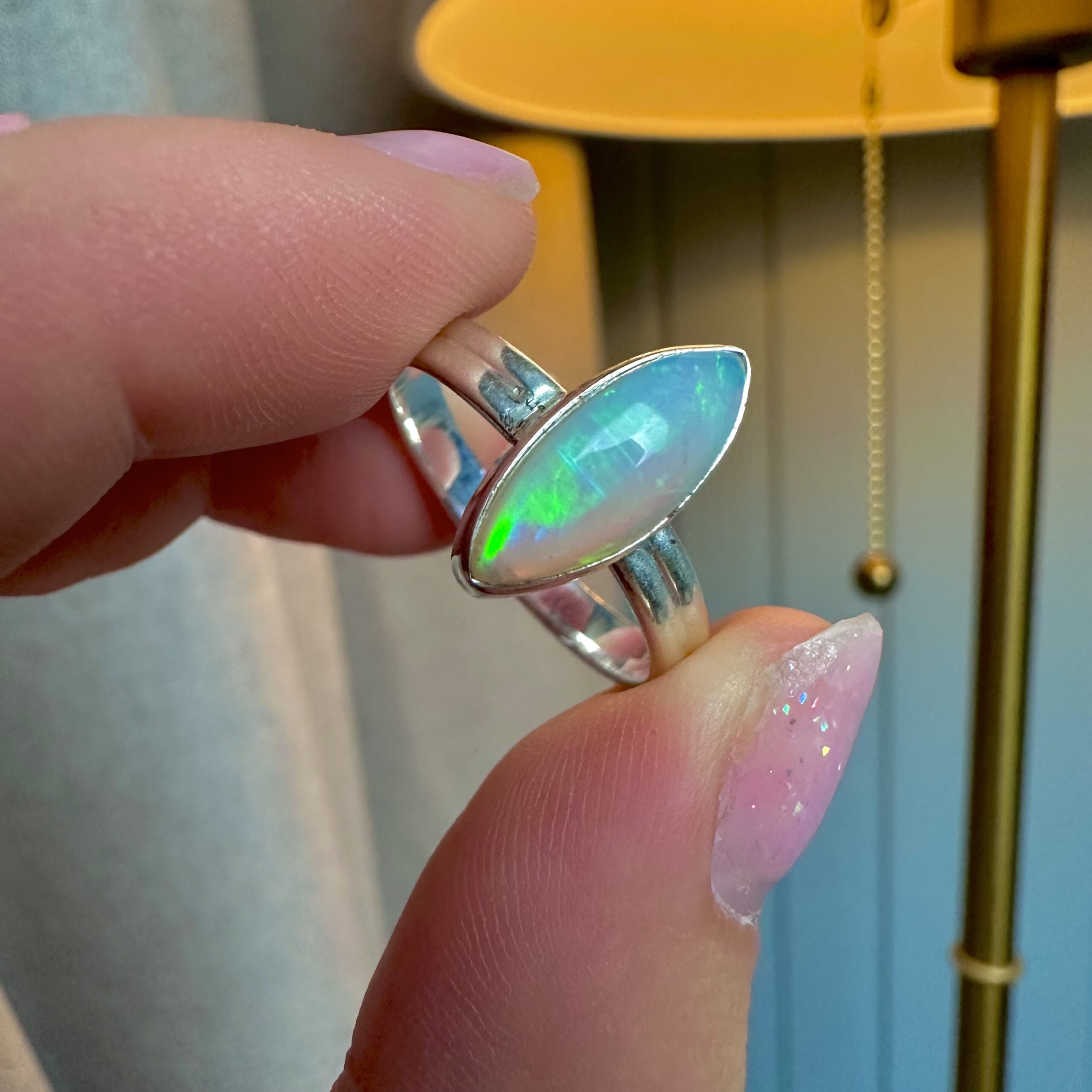 🌈 Ethiopian Opal Sterling Silver Ring - Image 4