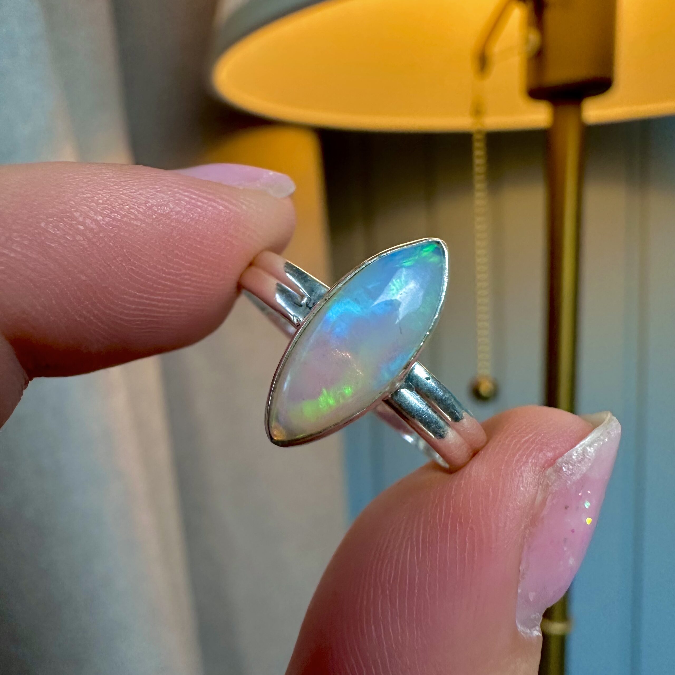 🌈 Ethiopian Opal Sterling Silver Ring - Image 3