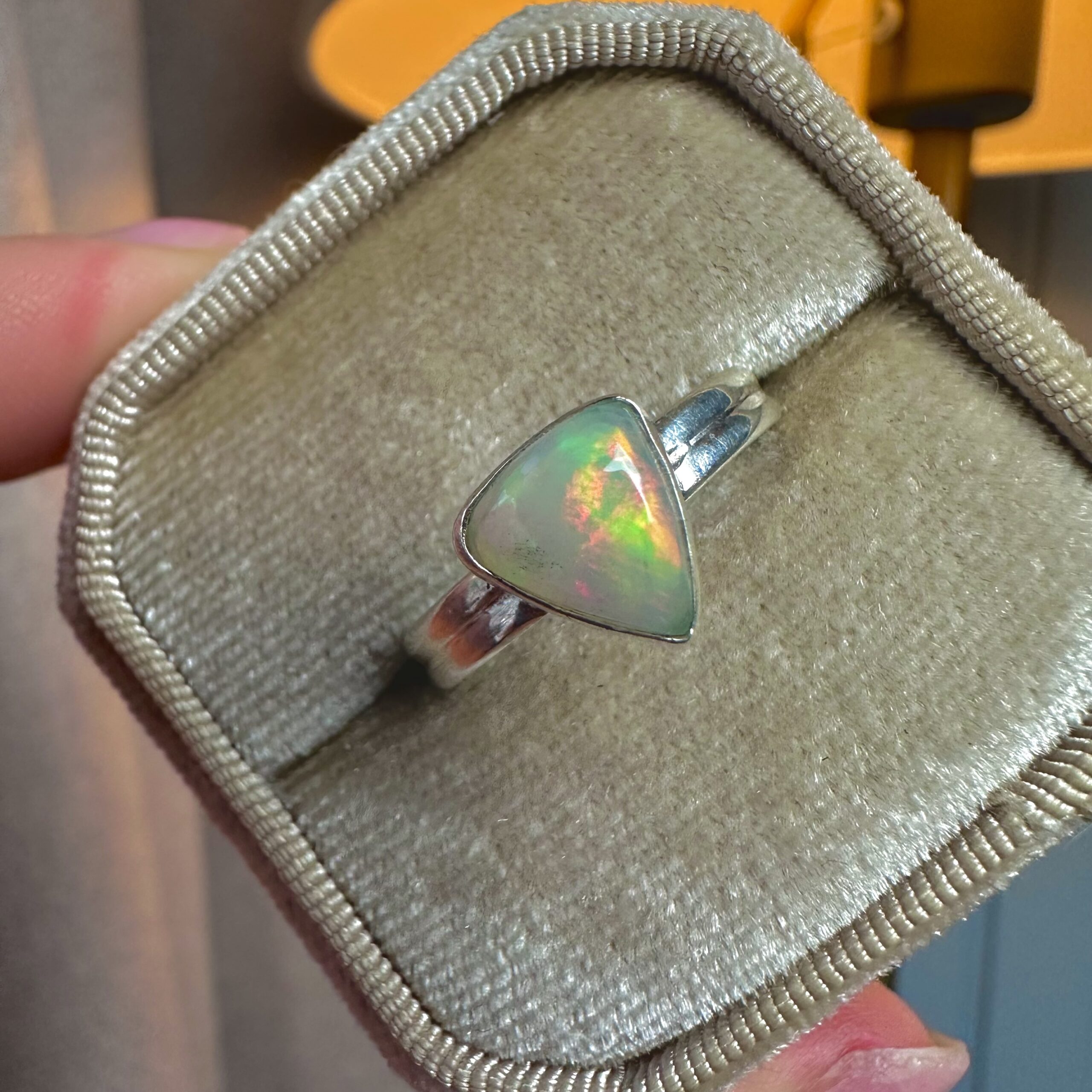 🌈 Ethiopian Opal Sterling Silver Ring - Image 2