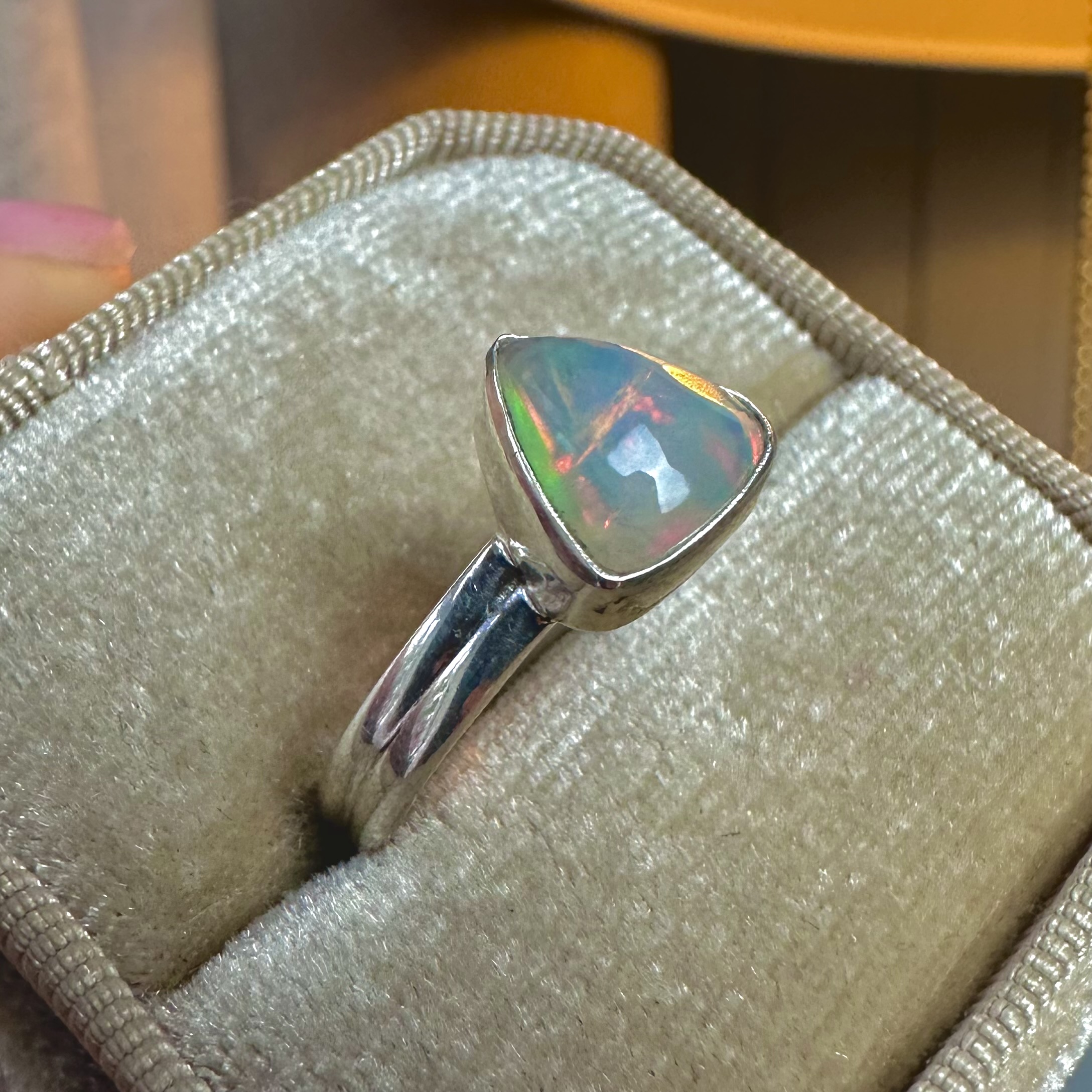🌈 Ethiopian Opal Sterling Silver Ring - Image 3