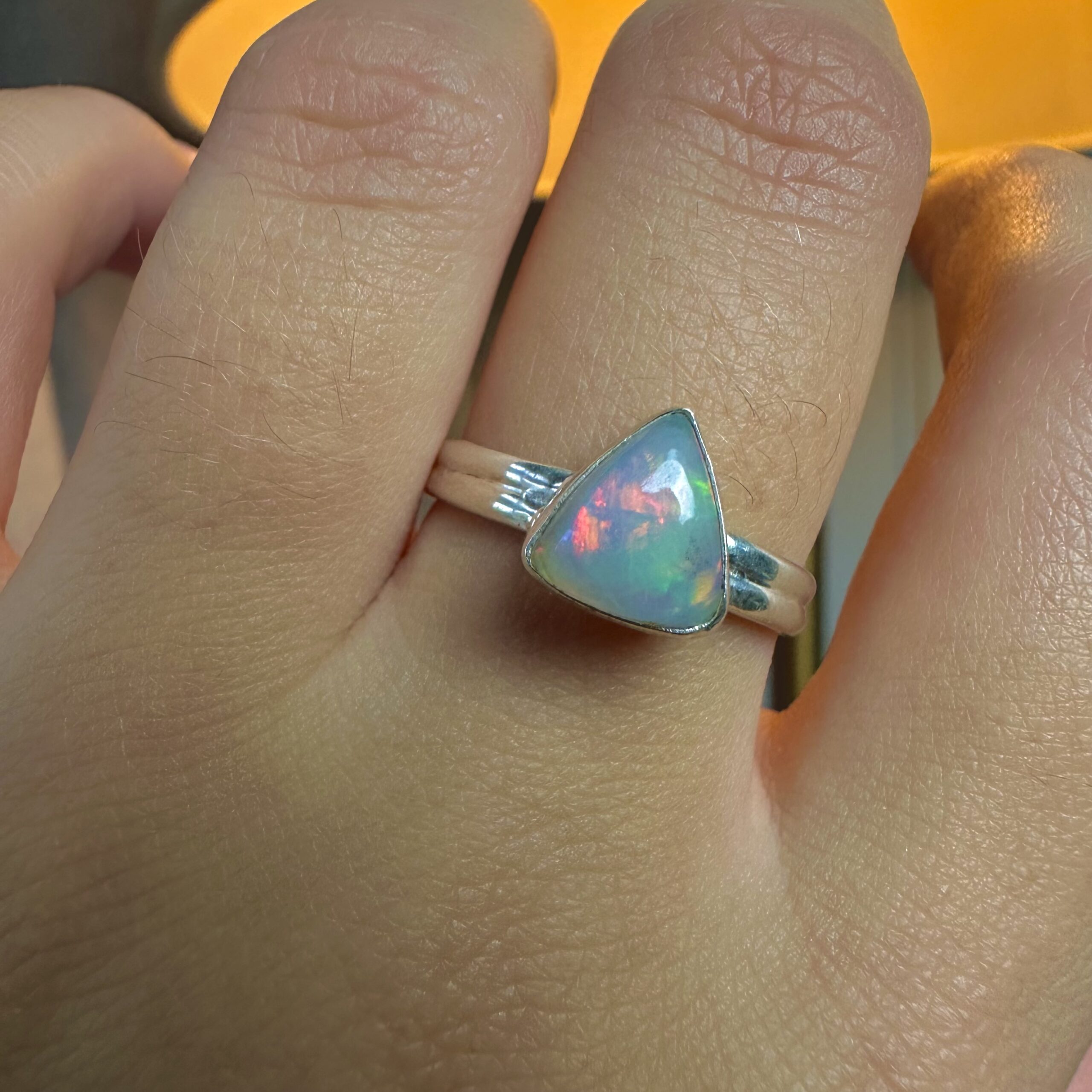 🌈 Ethiopian Opal Sterling Silver Ring