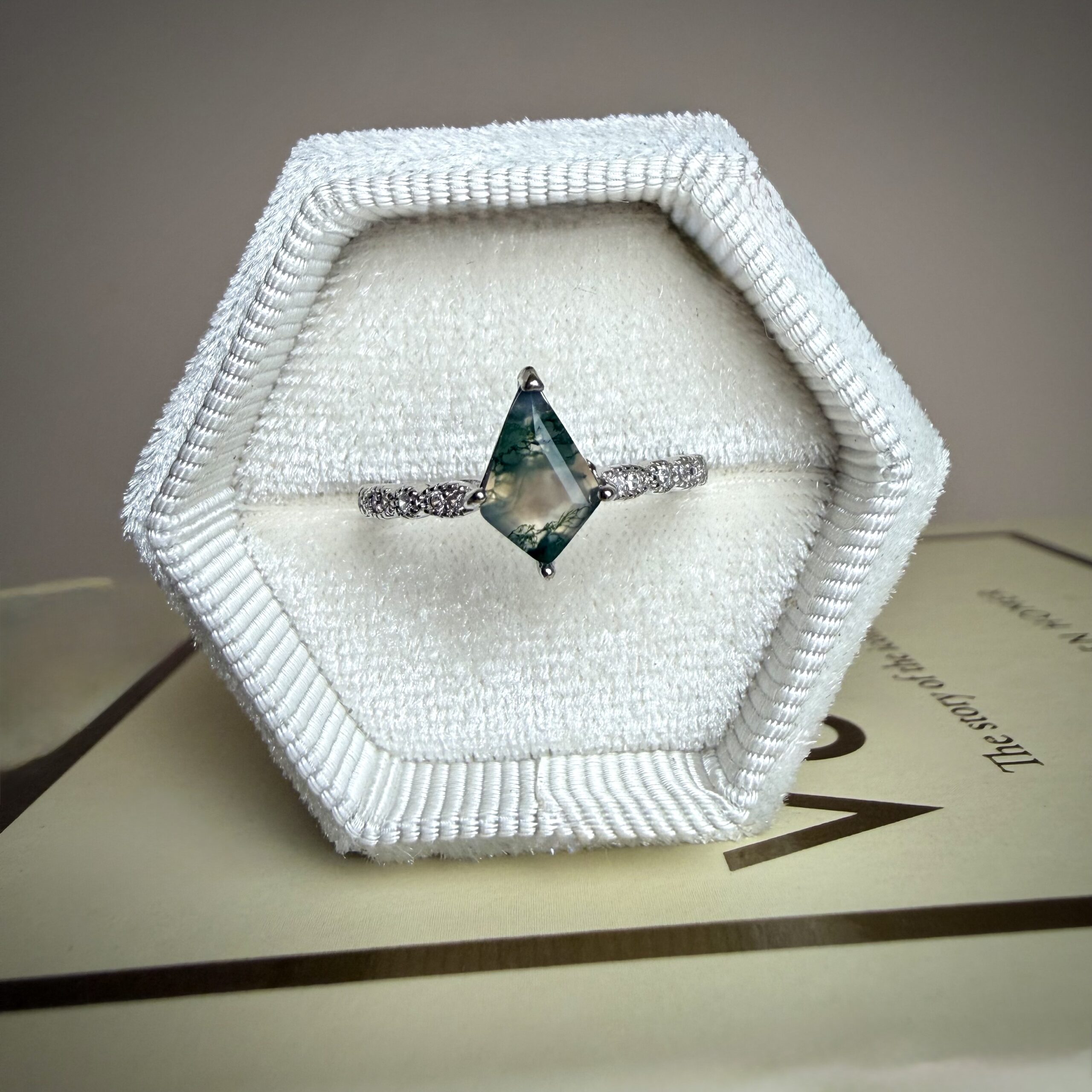 Moss Agate Gem Ring