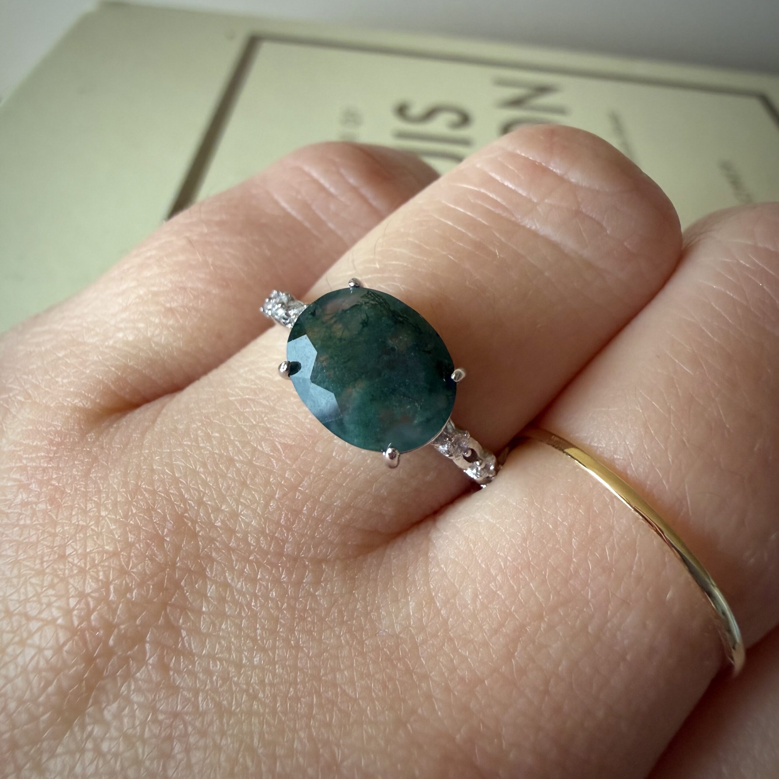 Moss Agate Fairy Ring - Image 2