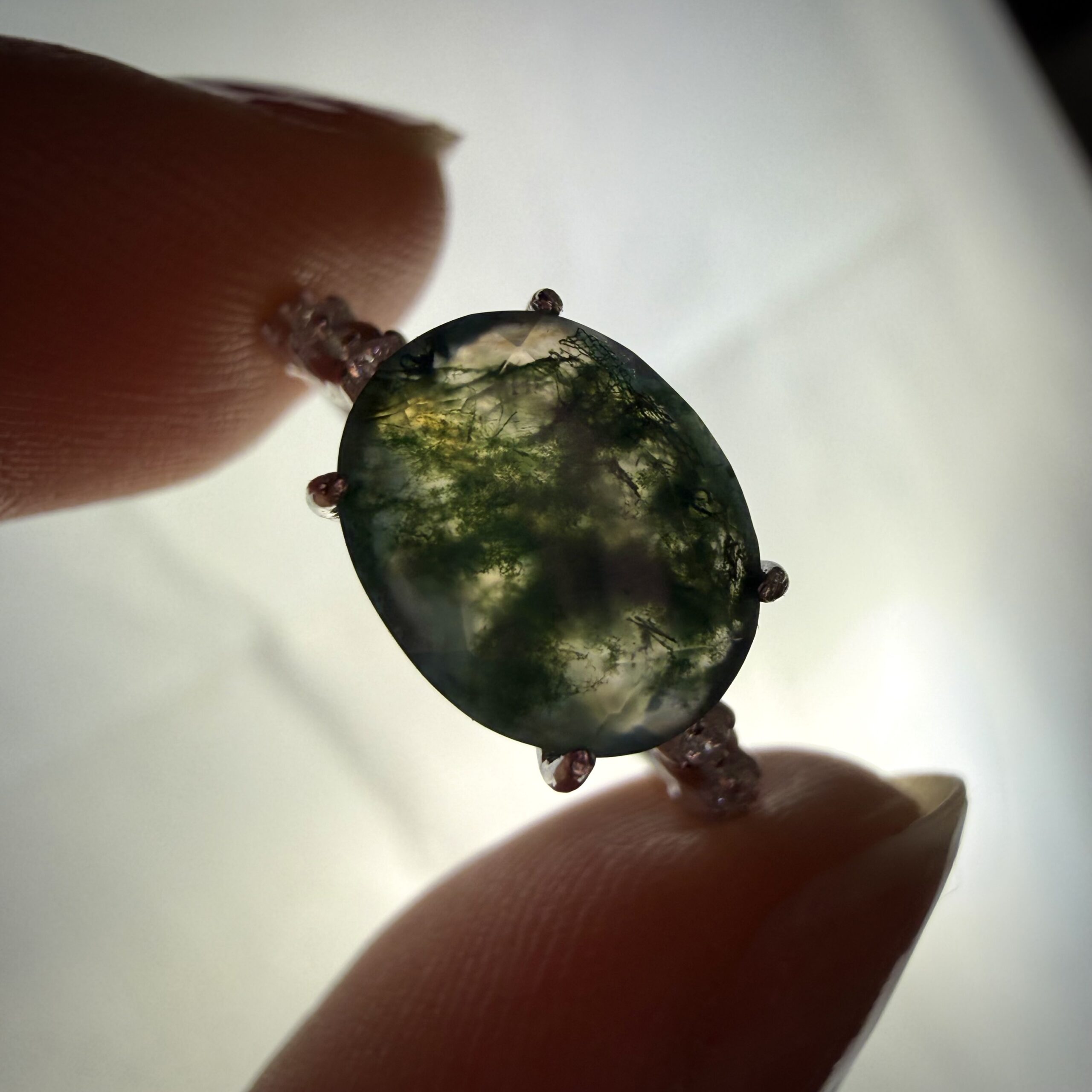 Moss Agate Fairy Ring - Image 3