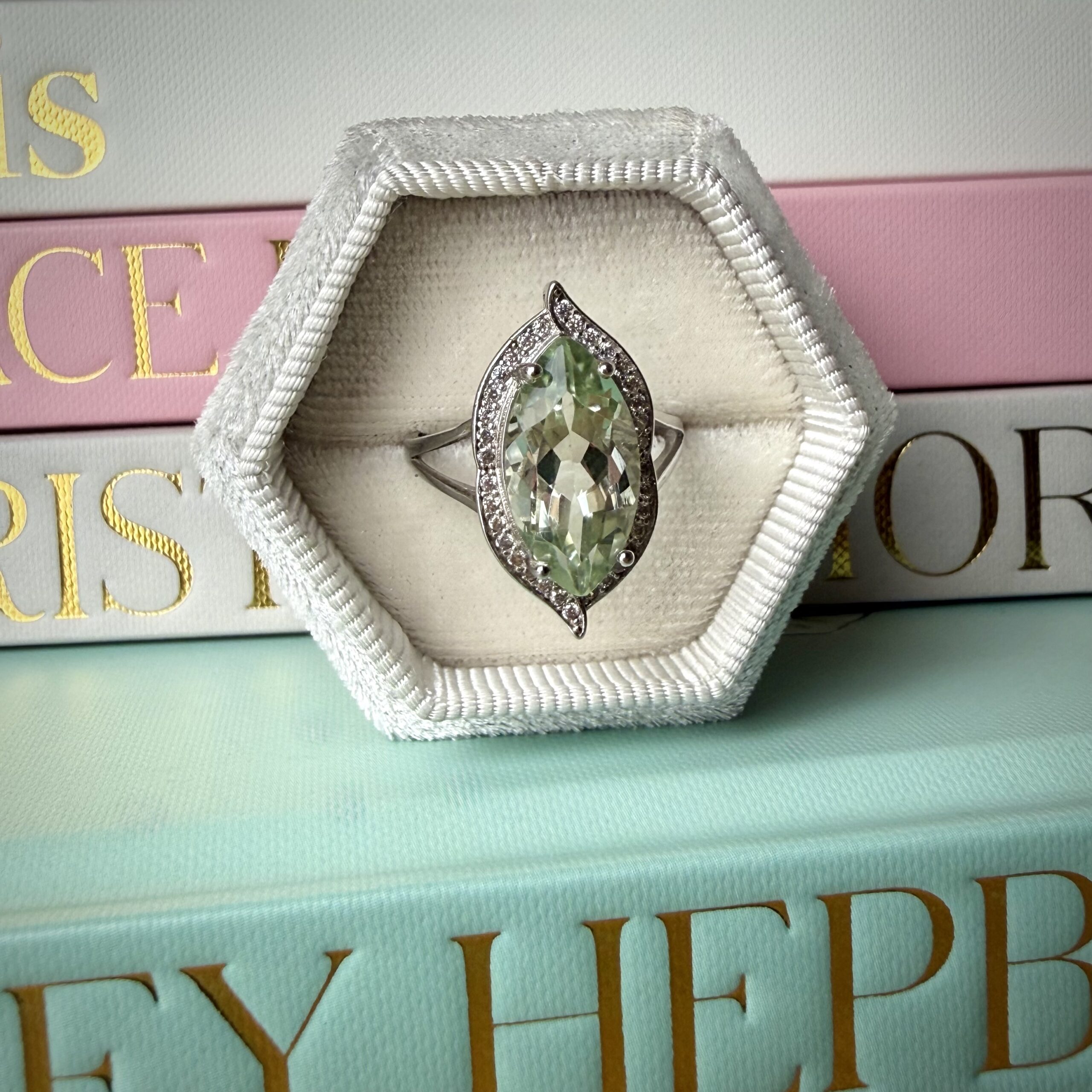 Prasiolite Statement Ring