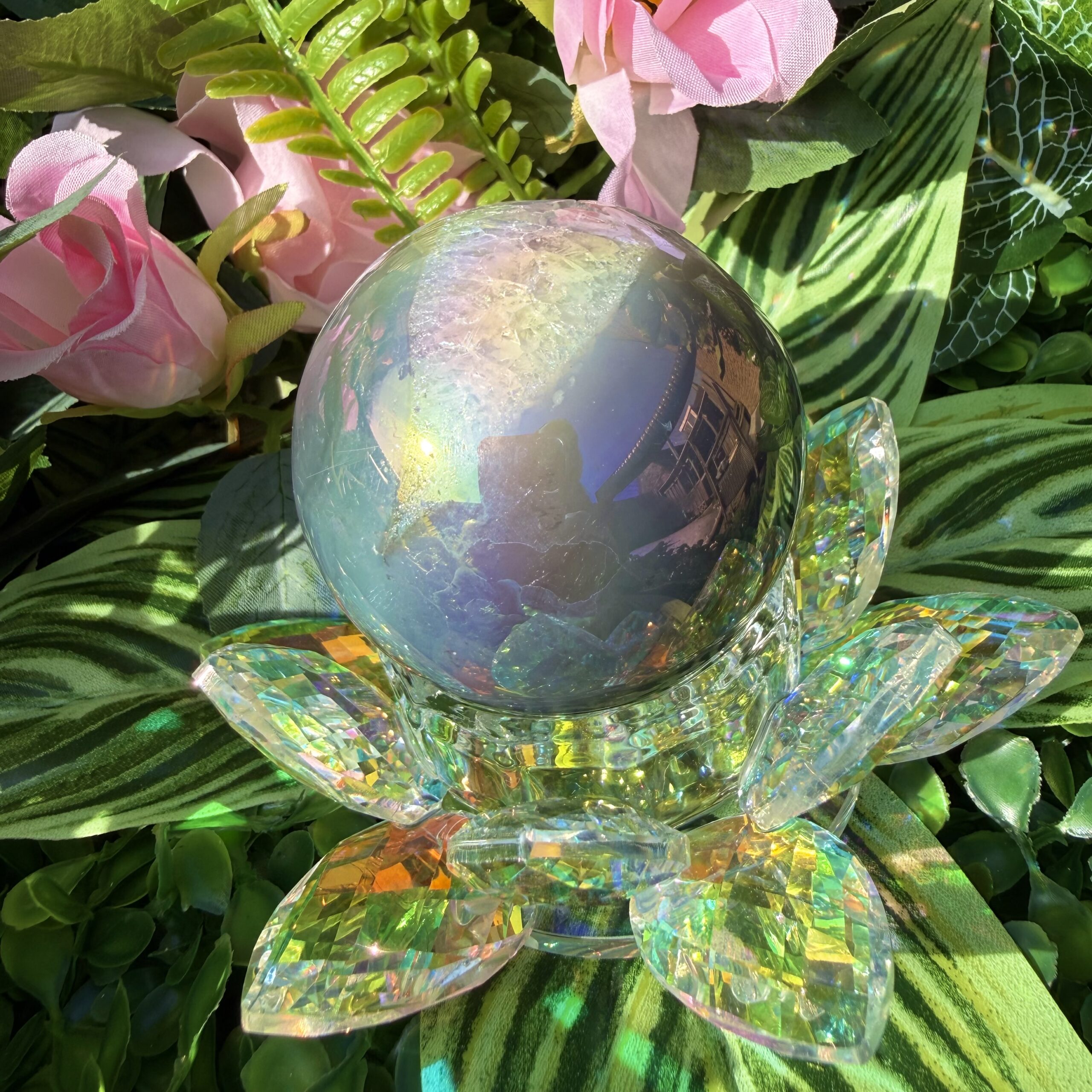 Fairy Treasure Druzy Angel Aura Amethyst Agate Sphere - Image 3