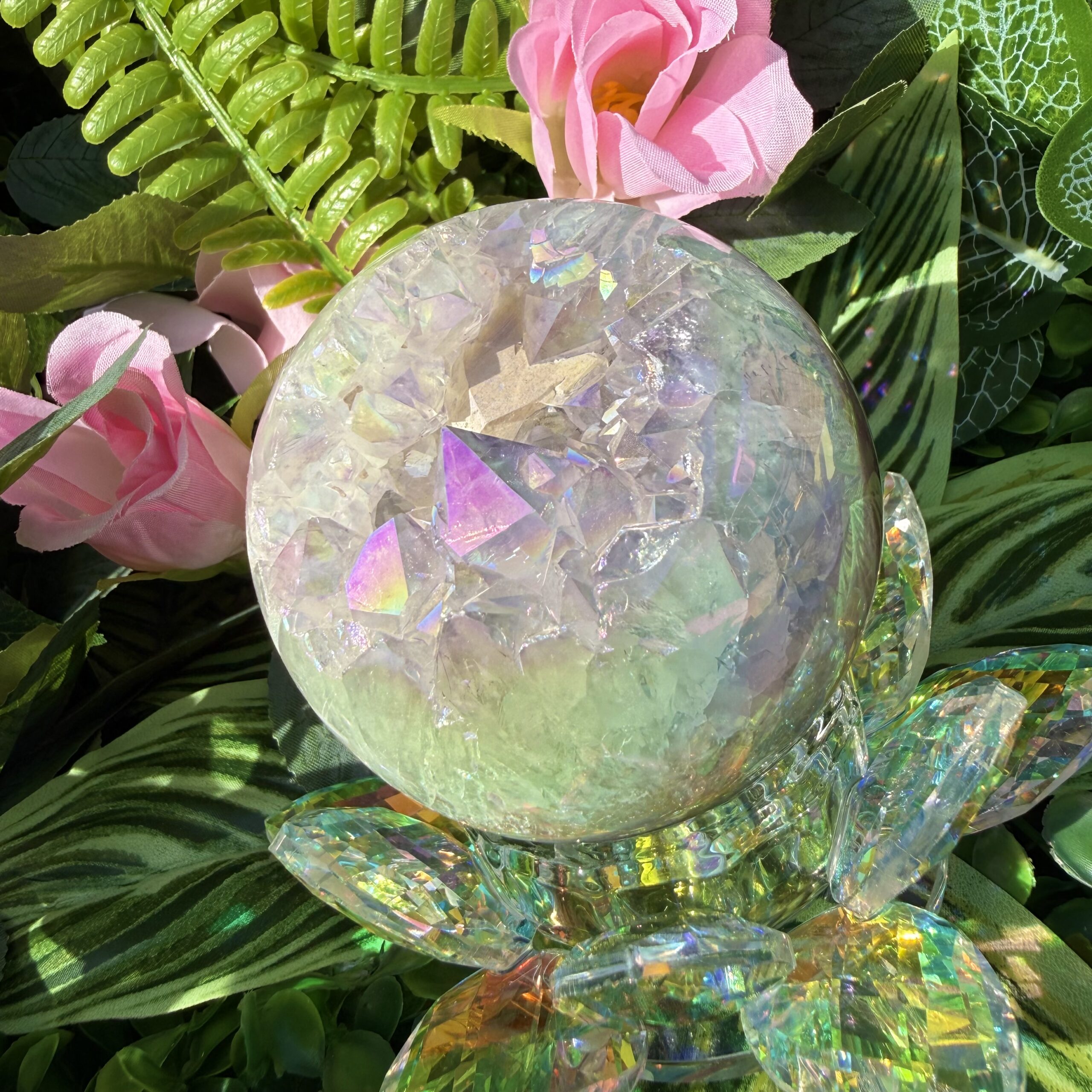 Fairy Treasure Amethyst Agate Calcite Angel Aura Sphere