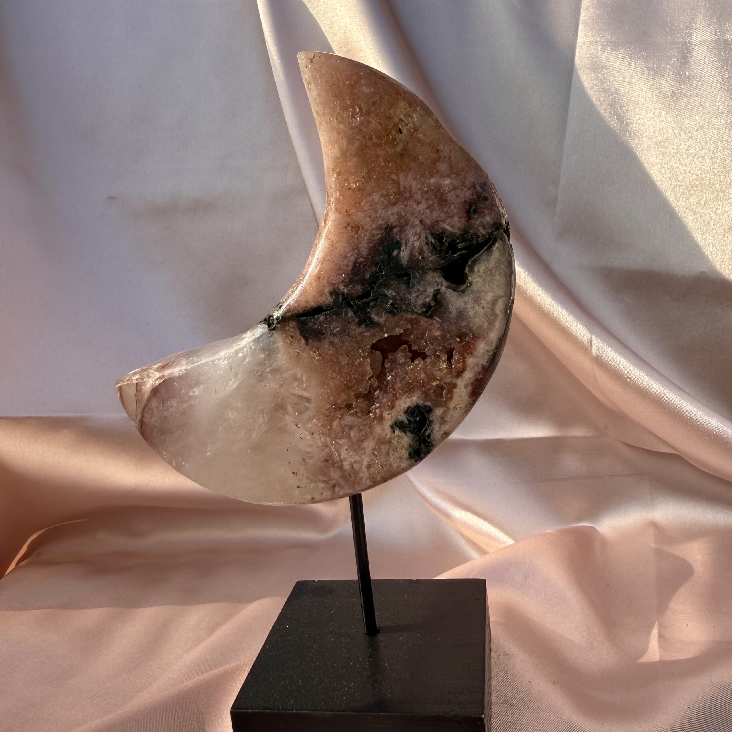 SPECIAL! Pink Amethyst Art Moon on stand - Image 10
