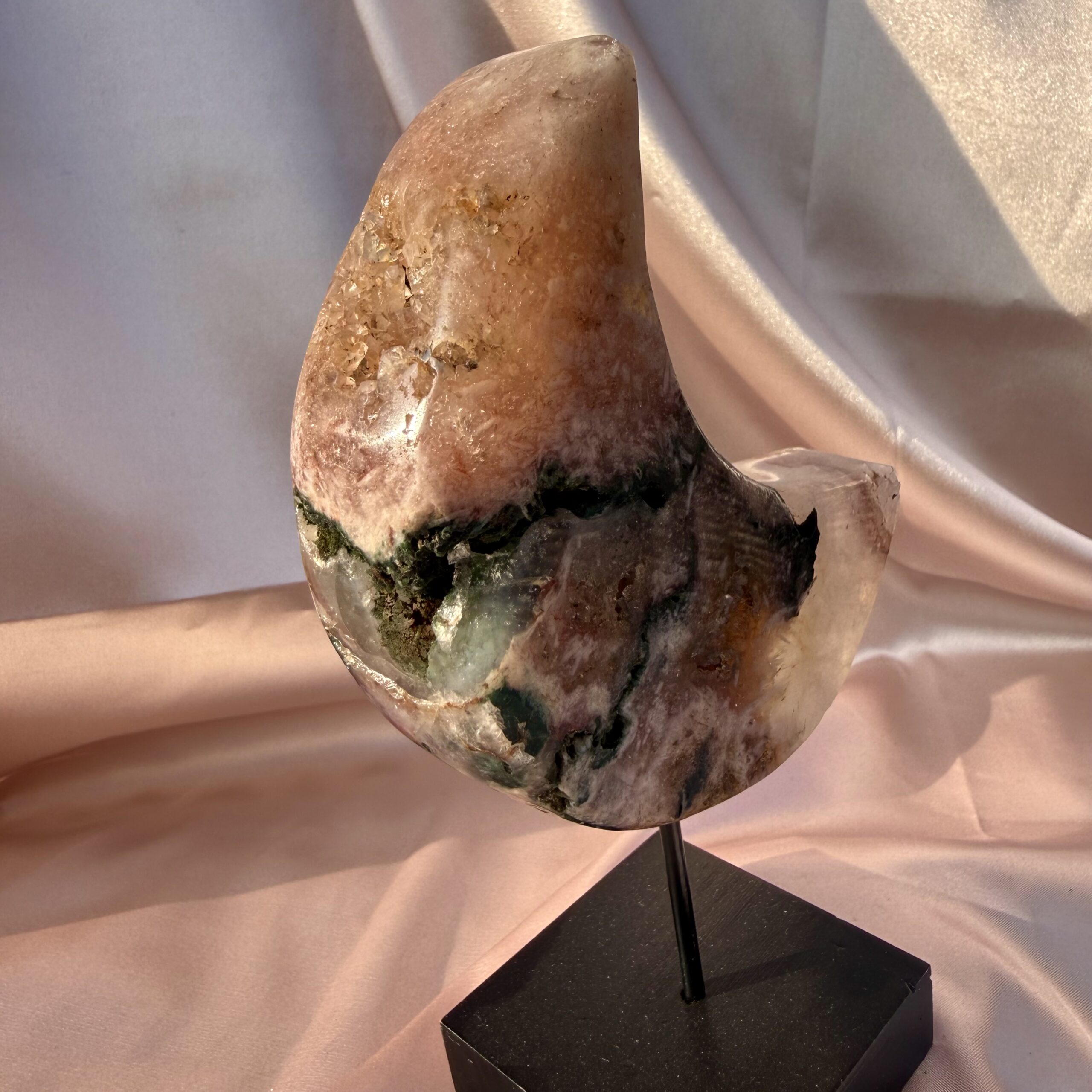 SPECIAL! Pink Amethyst Art Moon on stand - Image 9