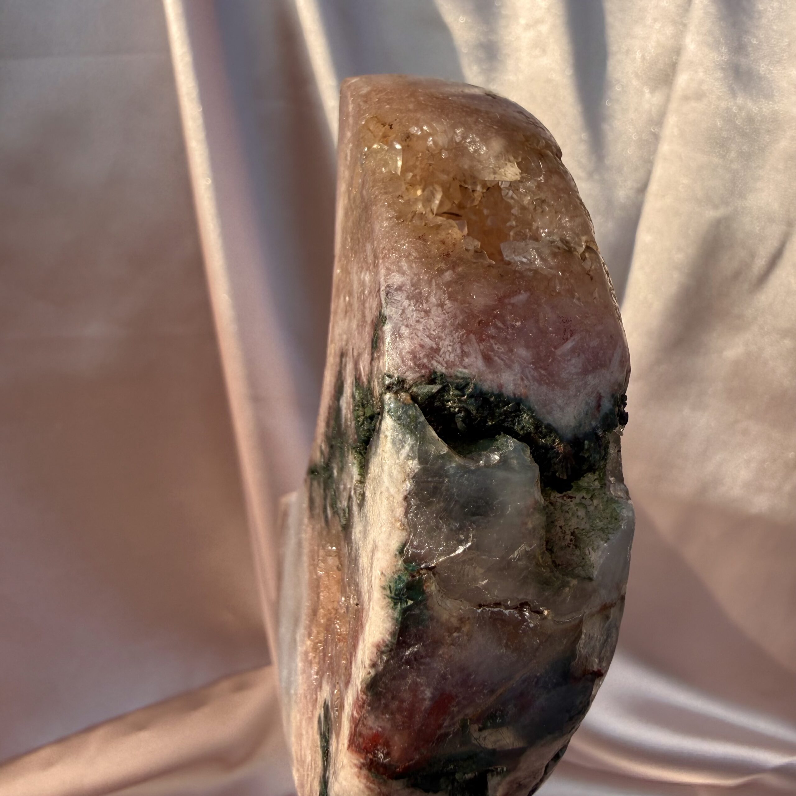 SPECIAL! Pink Amethyst Art Moon on stand - Image 5