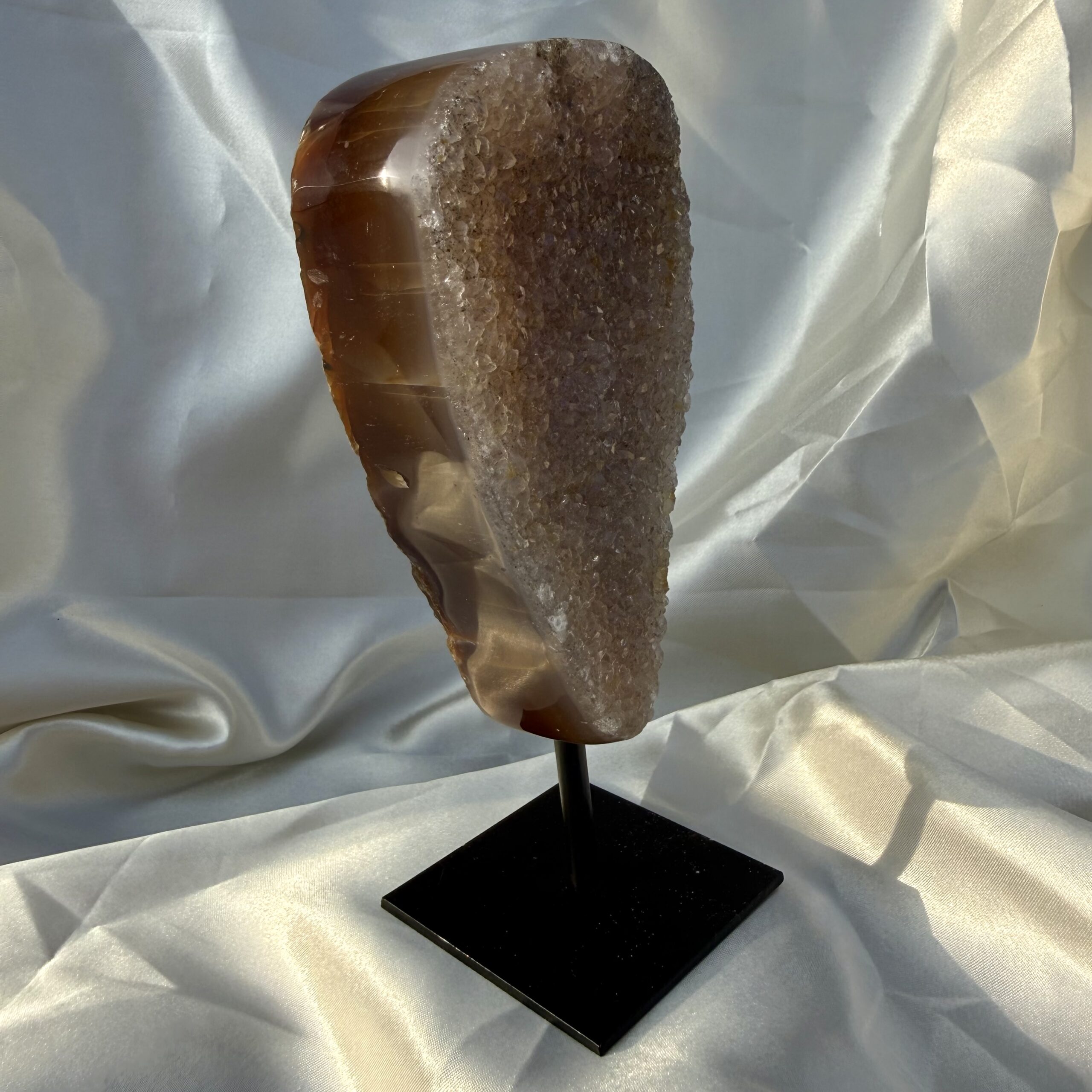 Druzy Carnelian Agate on stand - Image 5