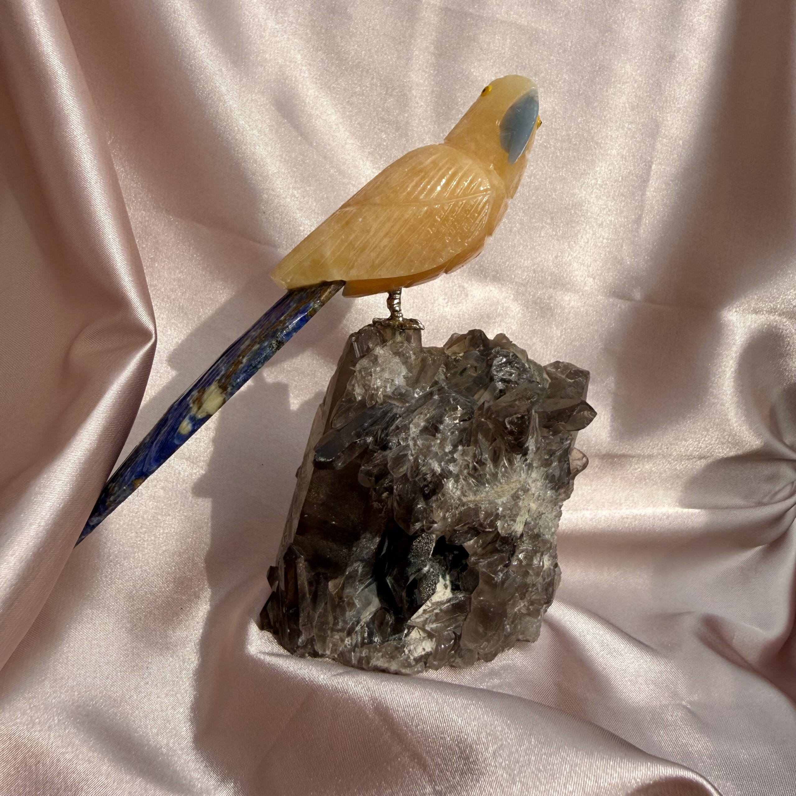 SPECIAL! Crystal Bird carving on Smokey Citrine 🦜