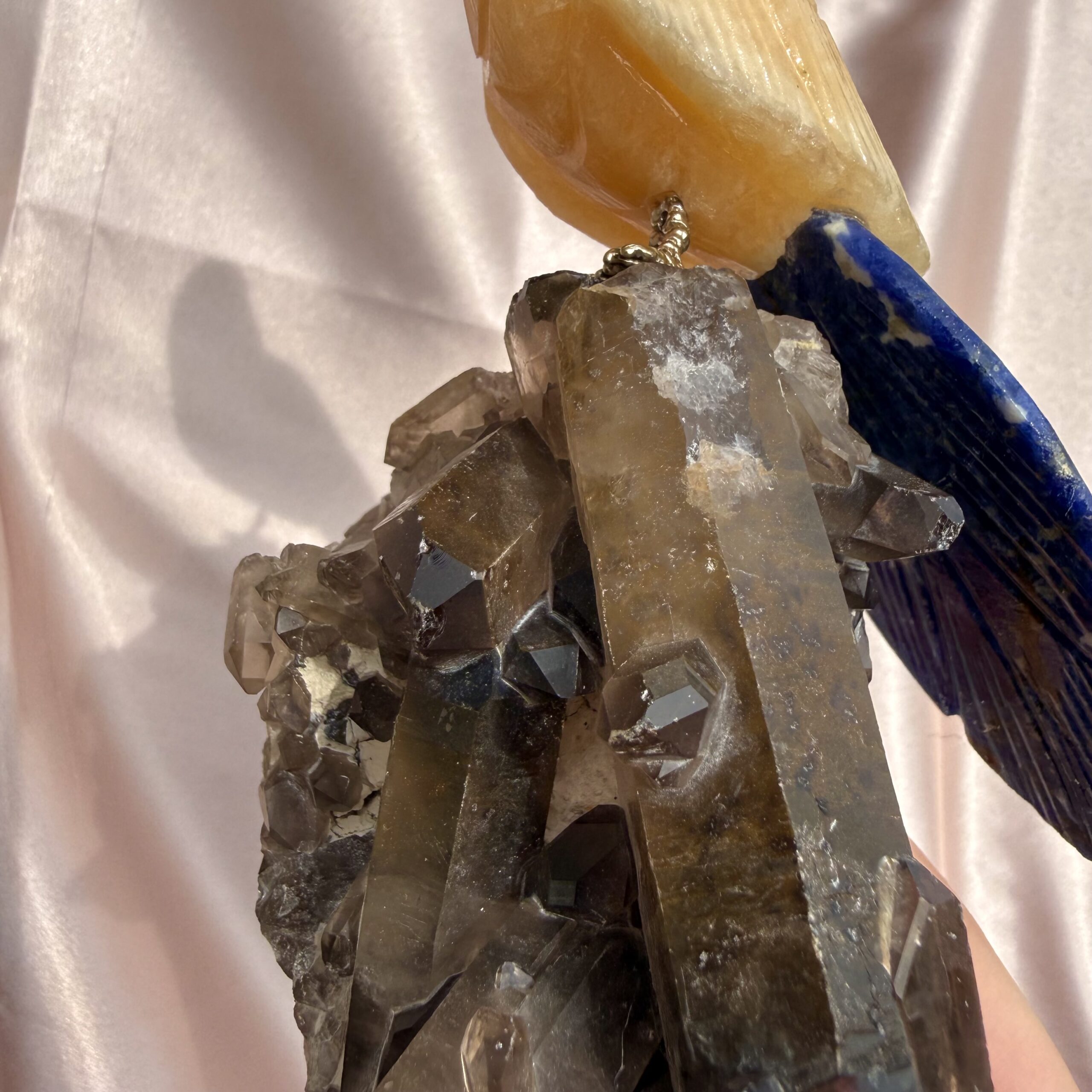 SPECIAL! Crystal Bird carving on Smokey Citrine 🦜 - Image 3