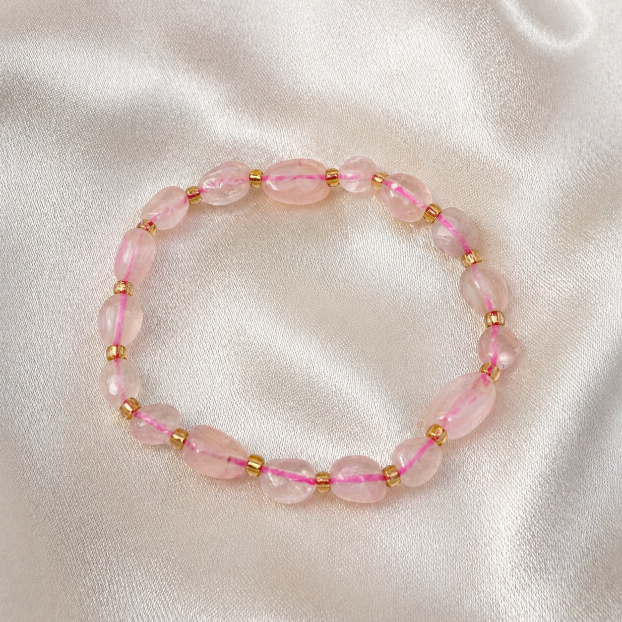 Cute Rose Quartz Bracelet