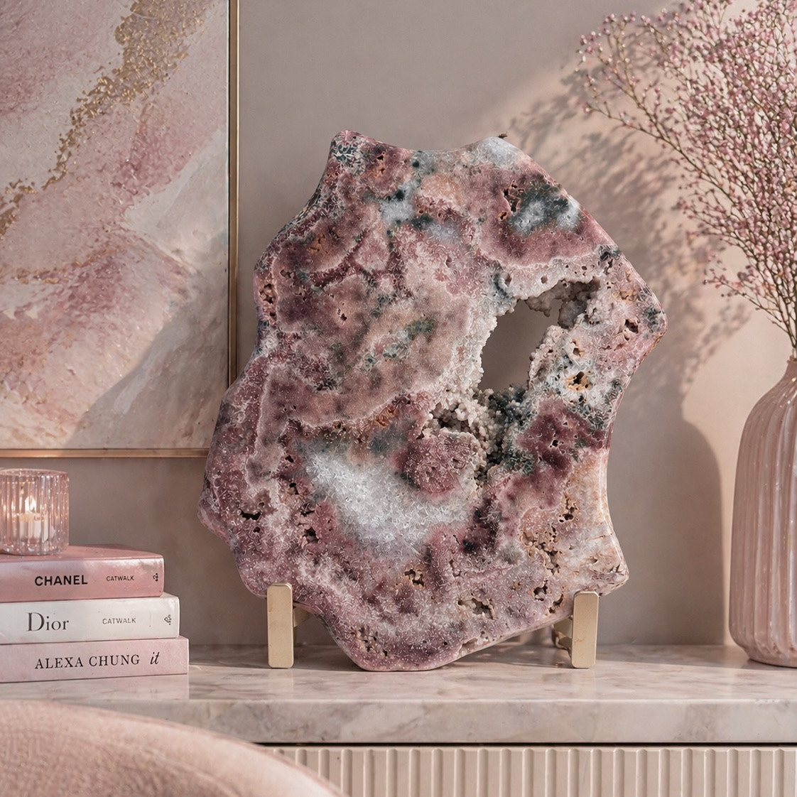 XL Pink Amethyst Statement Slab - Image 2
