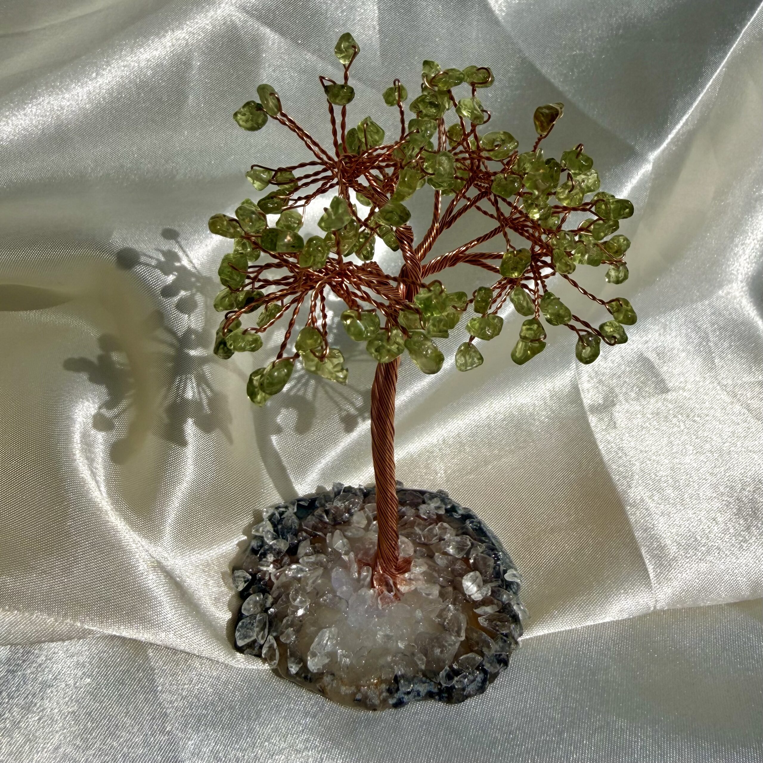 Crystal Tree Peridot & Agate