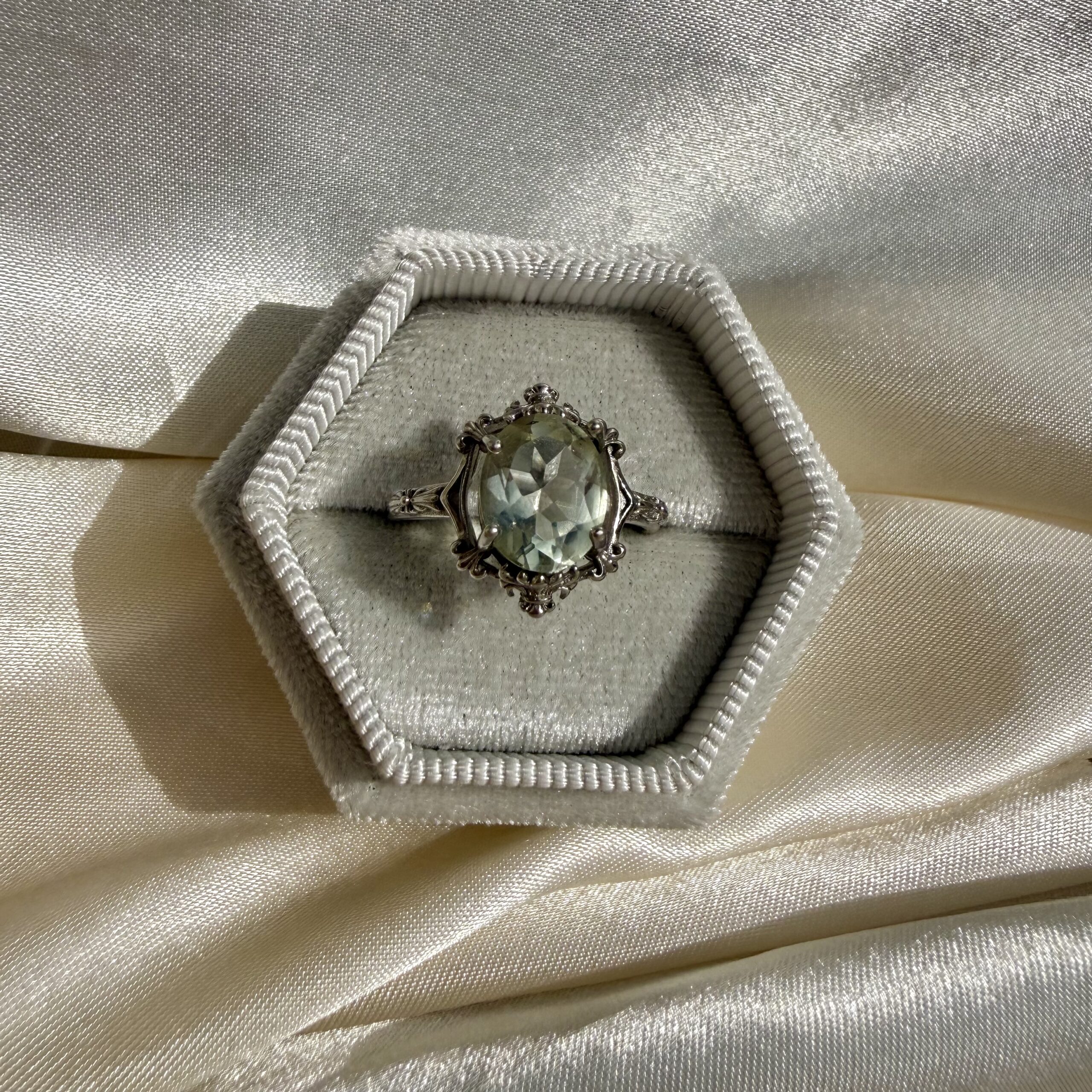 Victorian Style Prasiolite Ring